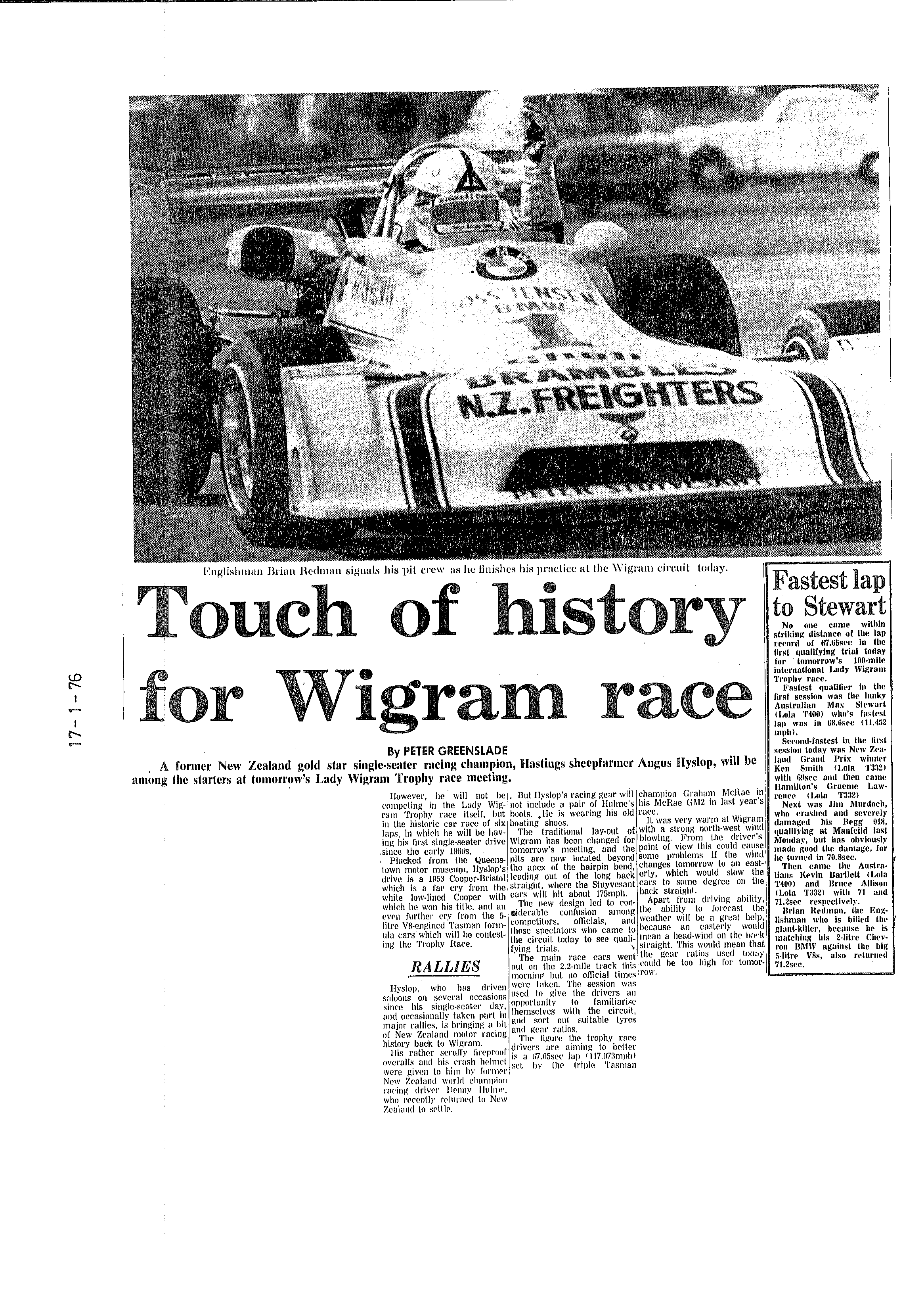 Scan of the clipping page, 17 January 1976