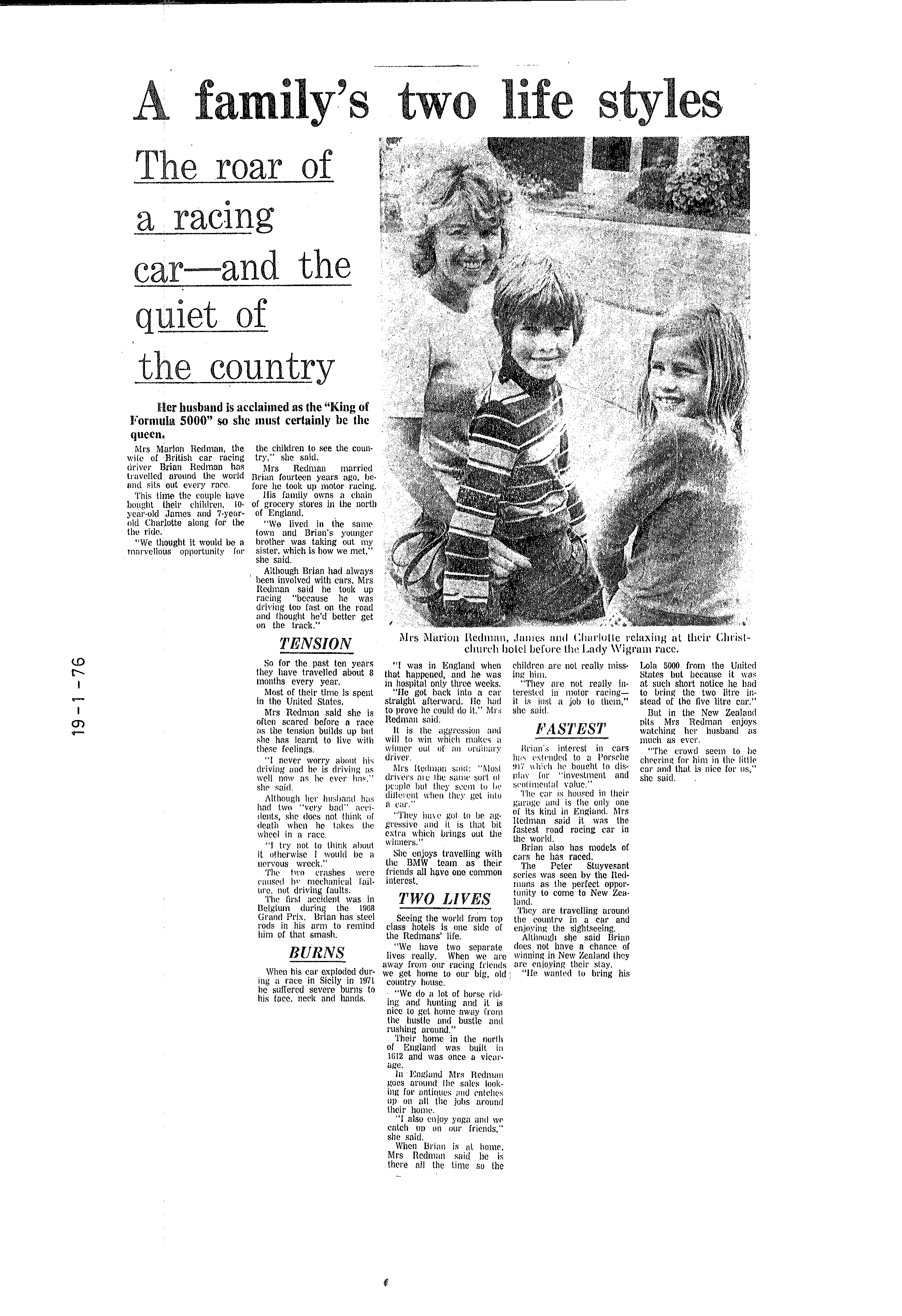 Scan of the clipping page, 19 January 1976