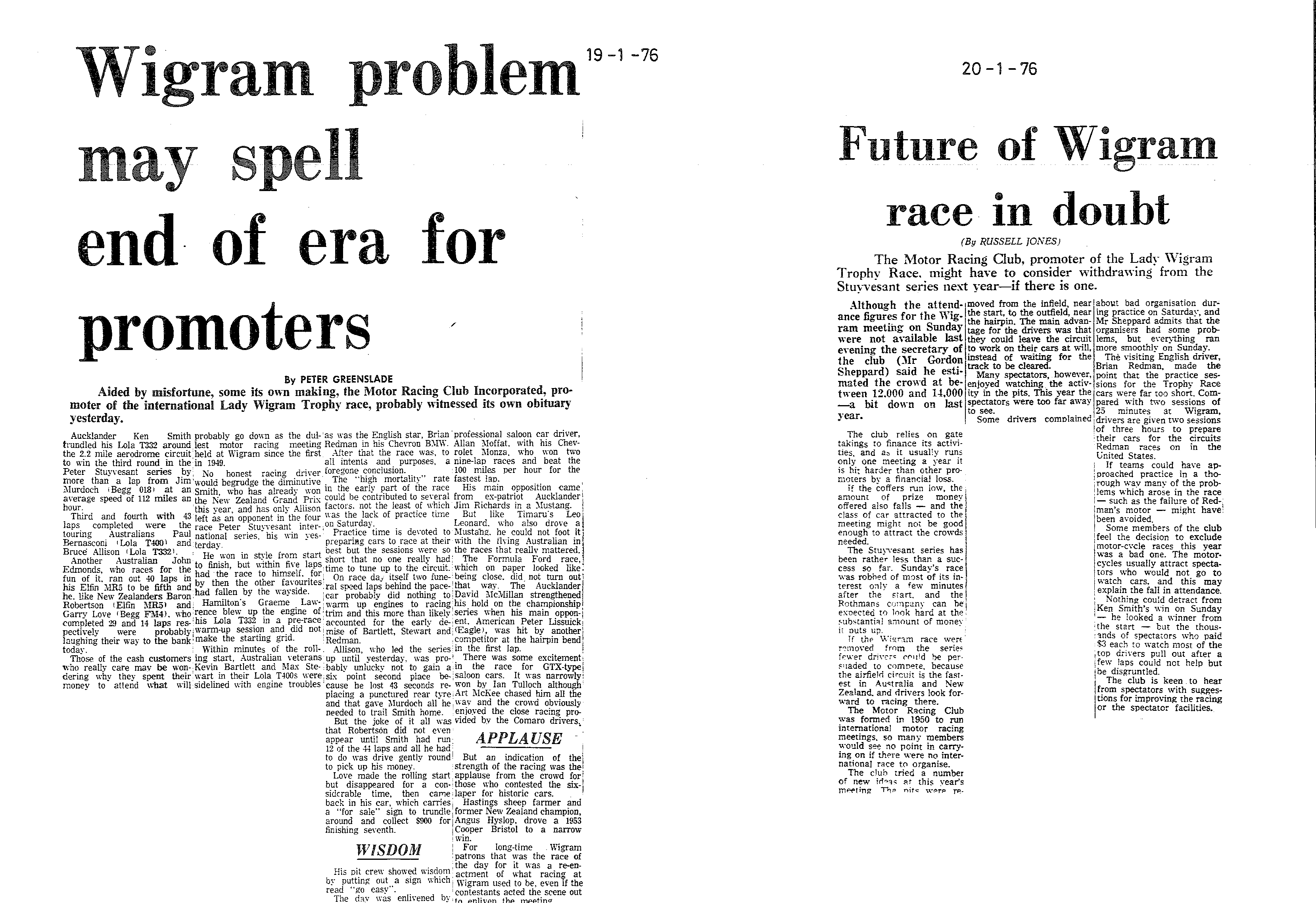 Scan of the clipping page, 19 January 1976