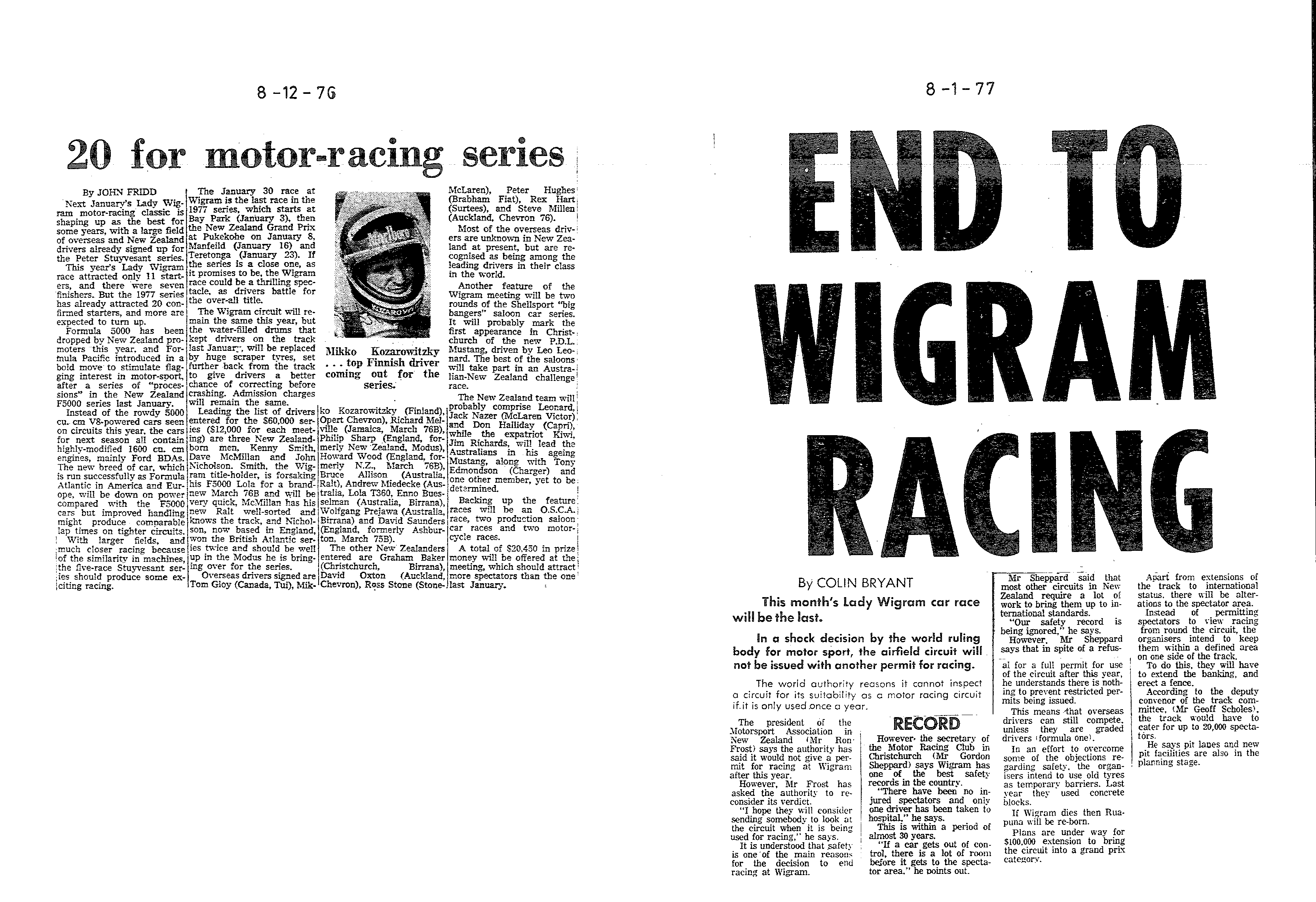 Scan of the clipping page, 8 December 1976