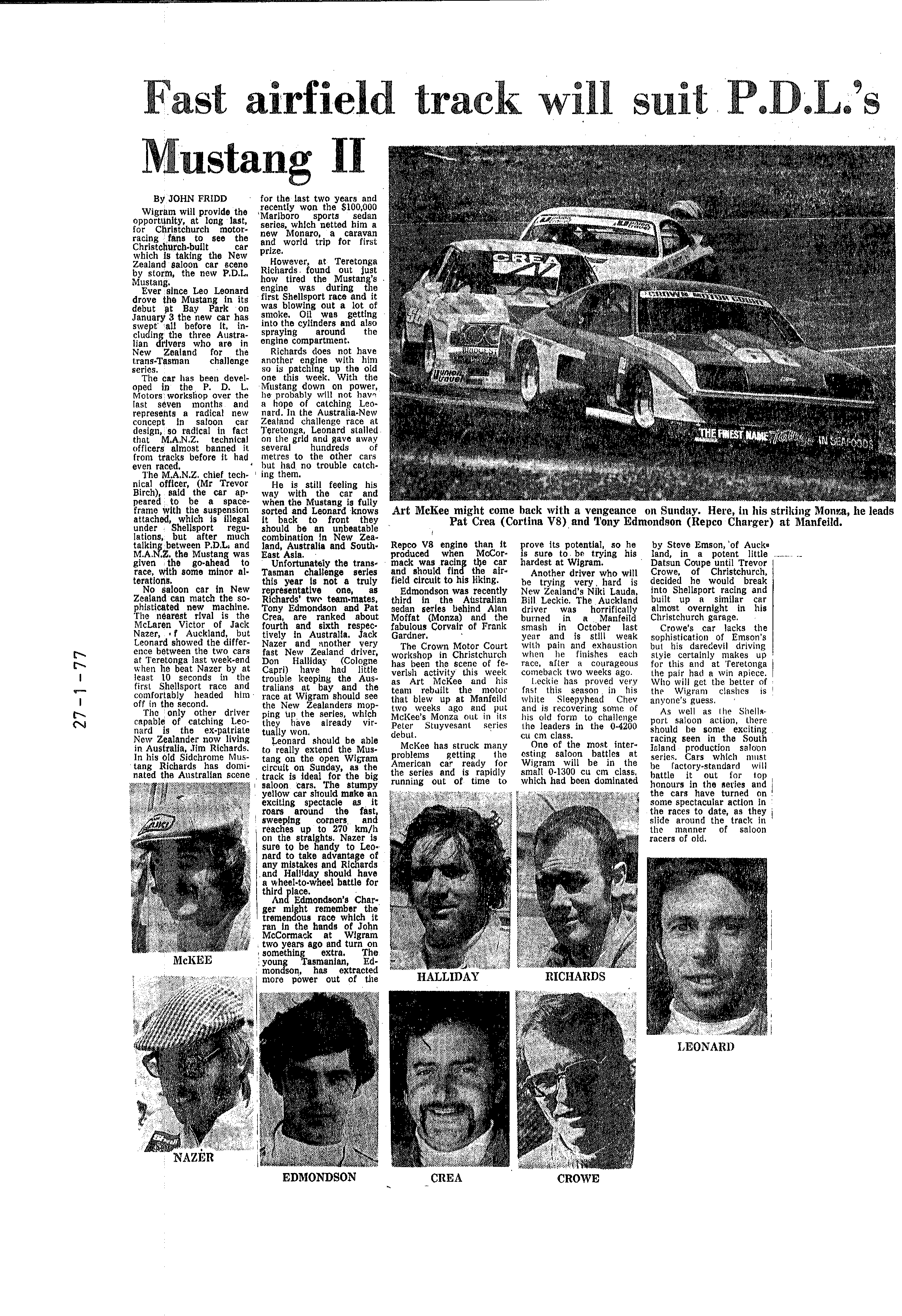 Scan of the clipping page, 12 January 1977