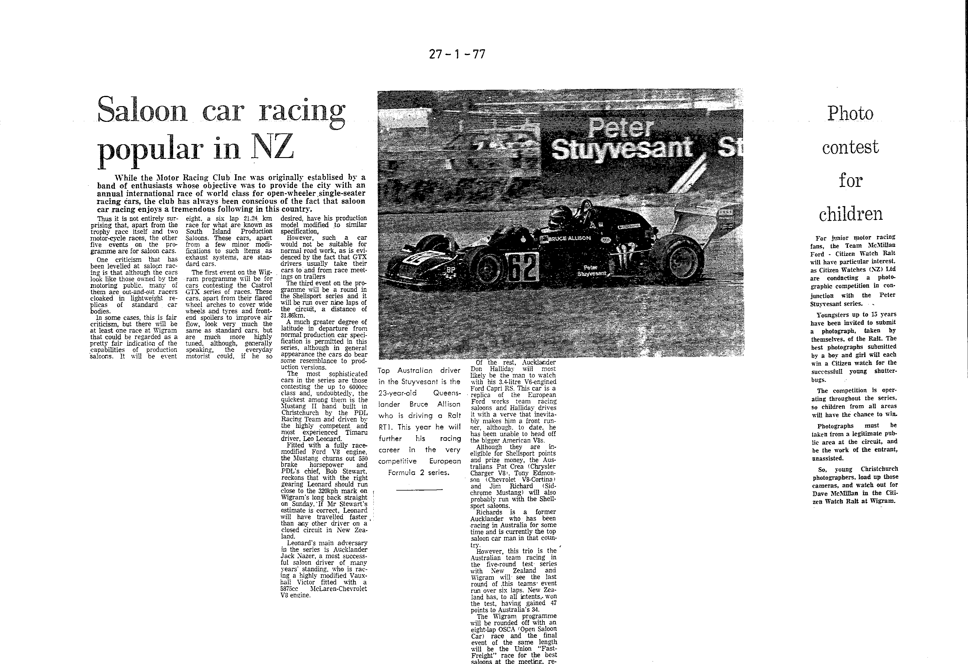 Scan of the clipping page, 27 January 1977