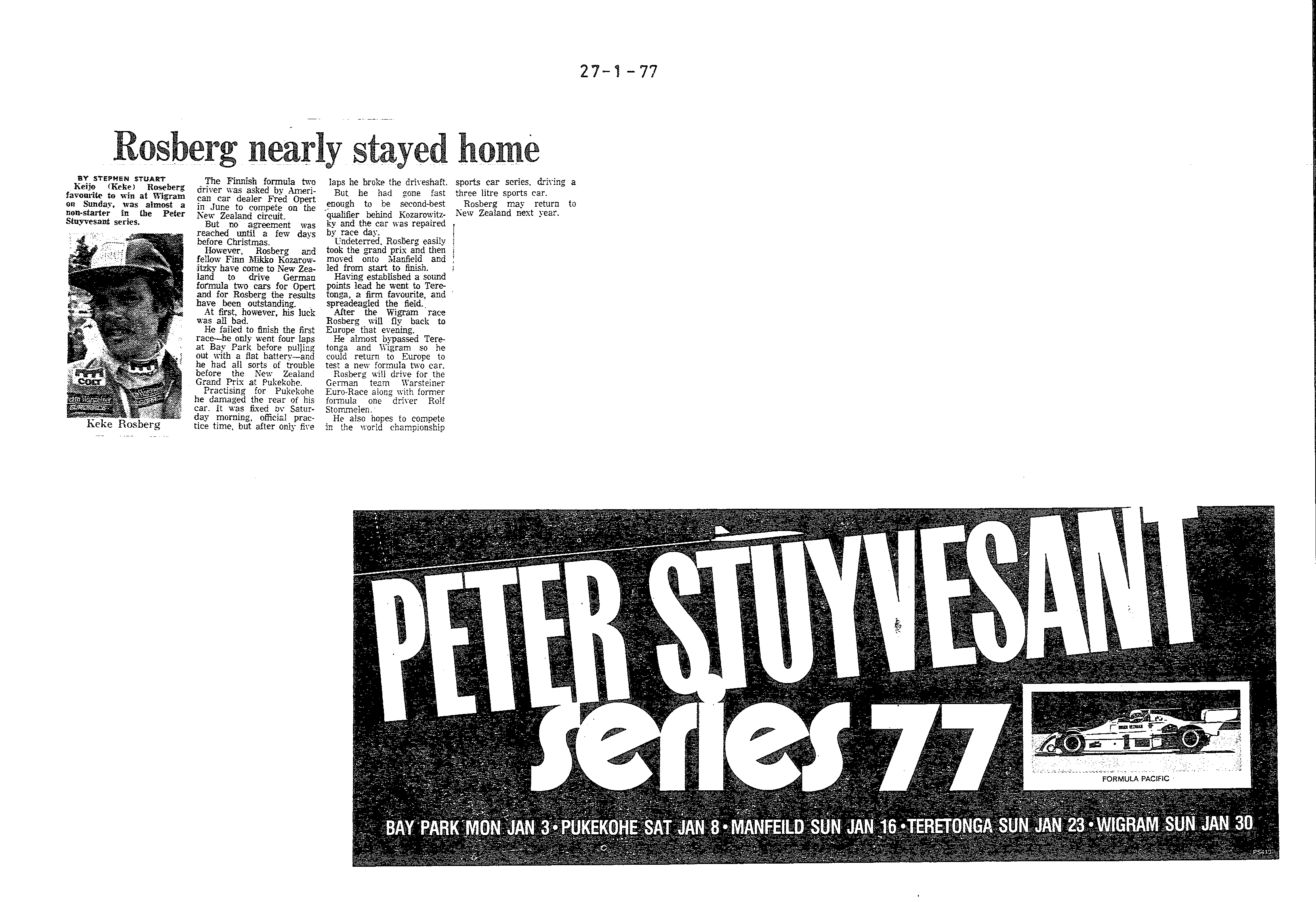 Scan of the clipping page, 27 January 1977