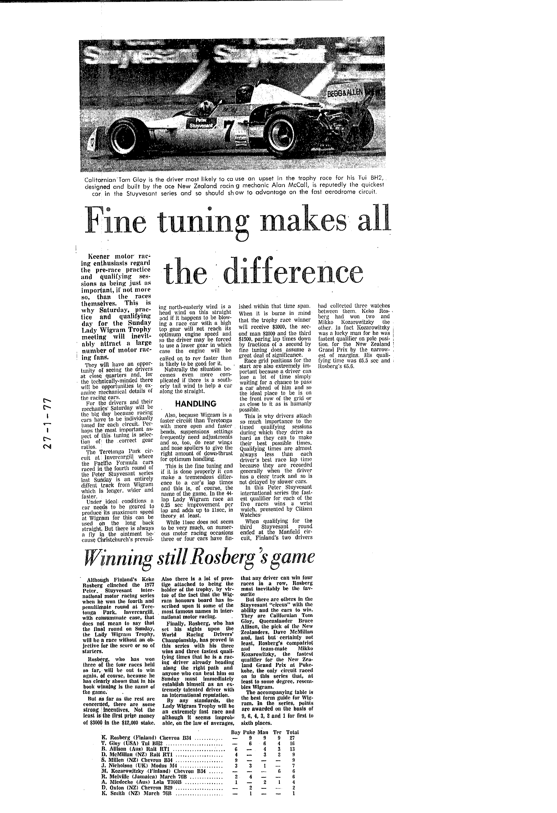 Scan of the clipping page, 27 January 1977