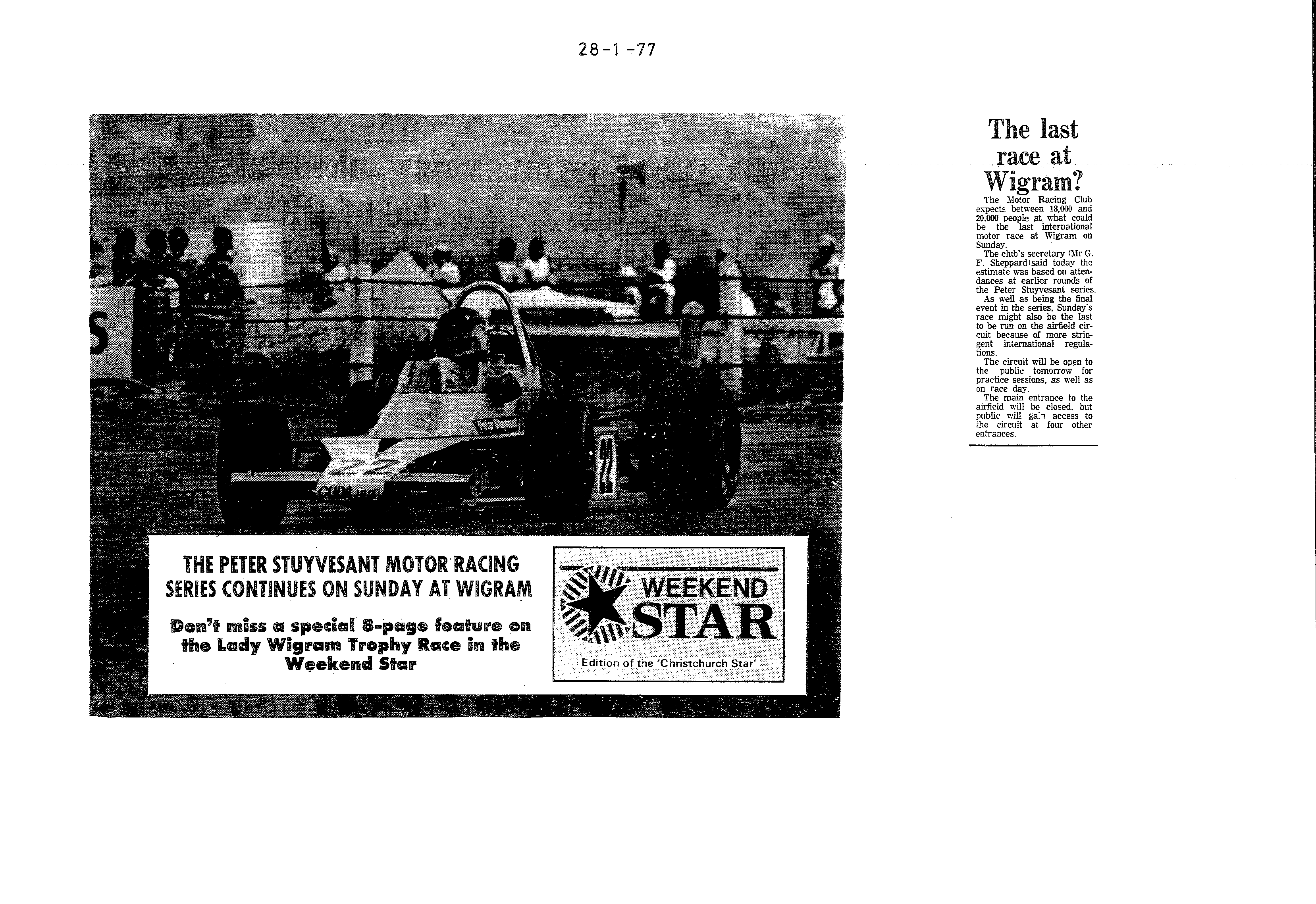 Scan of the clipping page, 28 January 1977