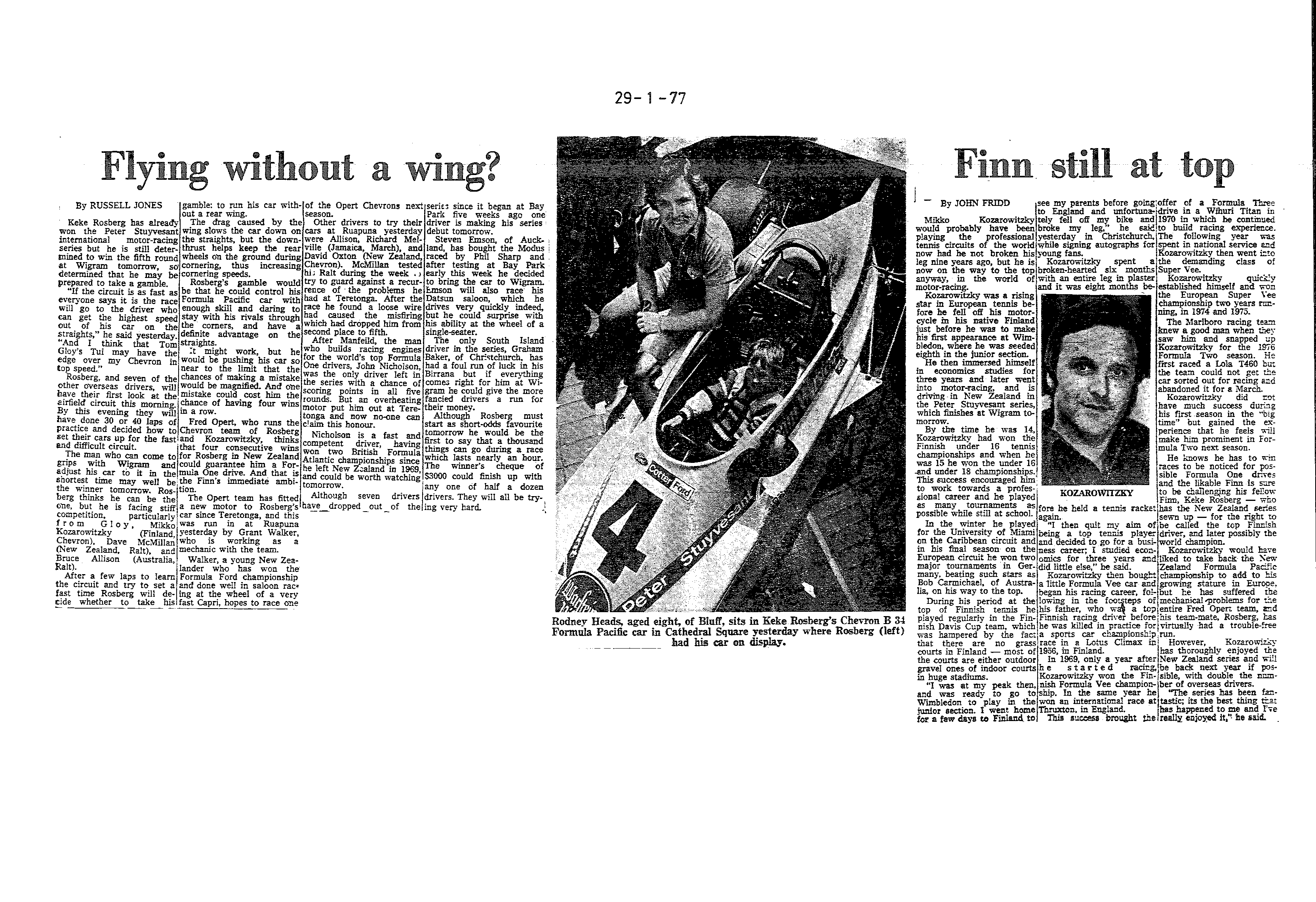 Scan of the clipping page, 29 January 1977