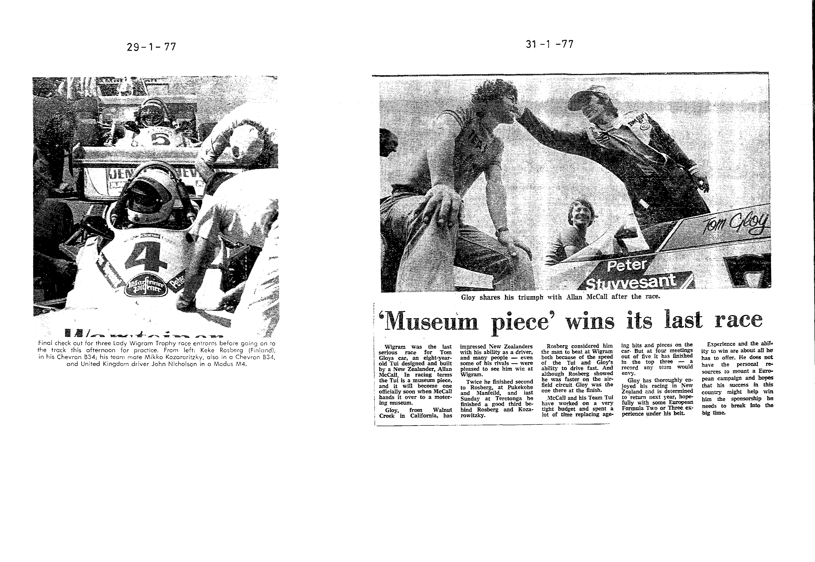 Scan of the clipping page, 29 January 1977