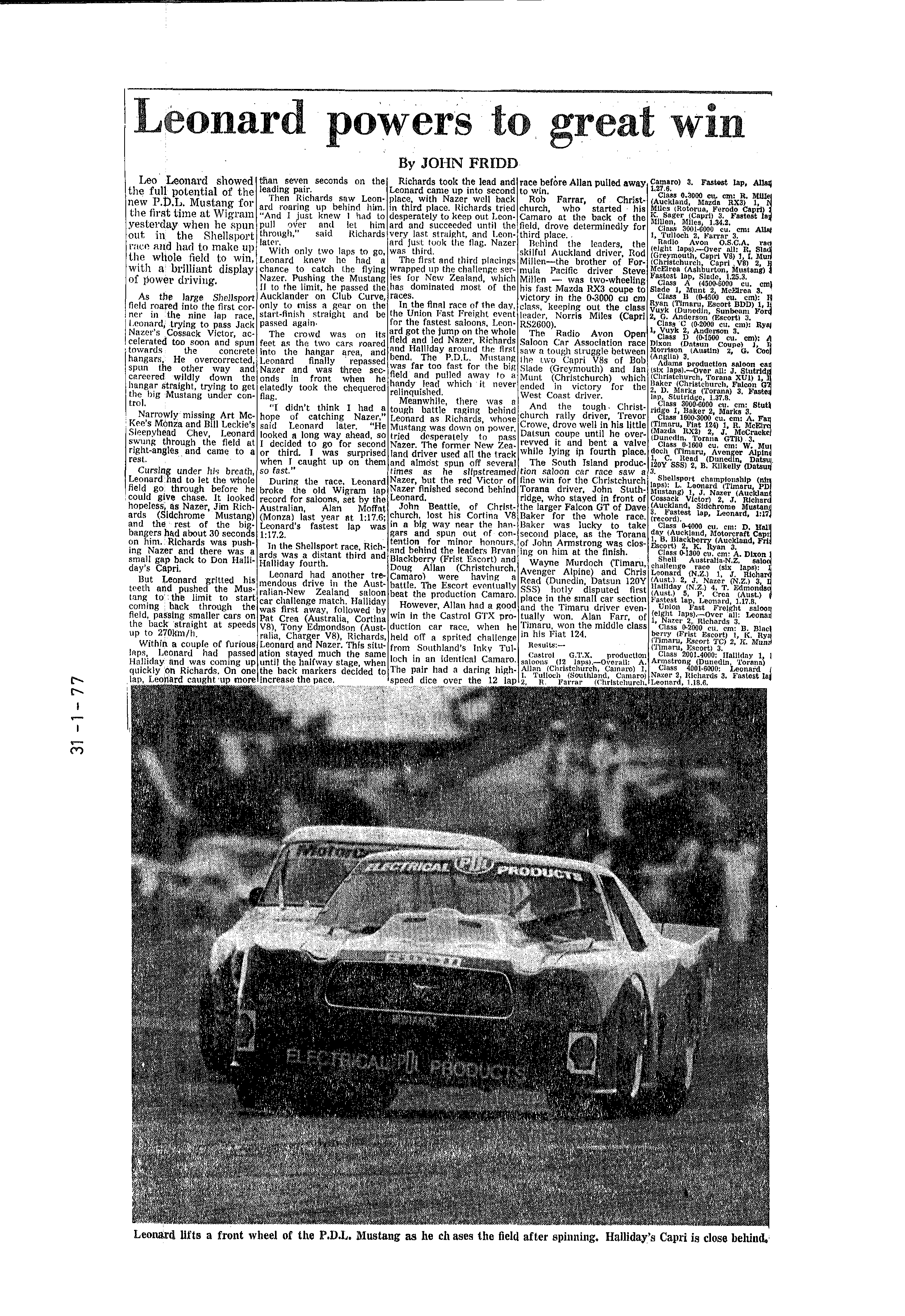 Scan of the clipping page, 31 January 1977