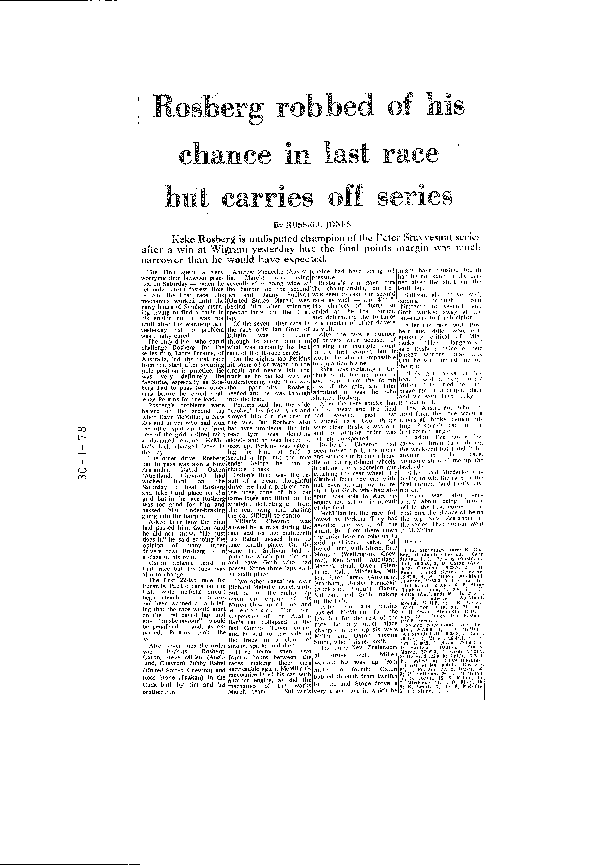Scan of the clipping page, 30 January 1978