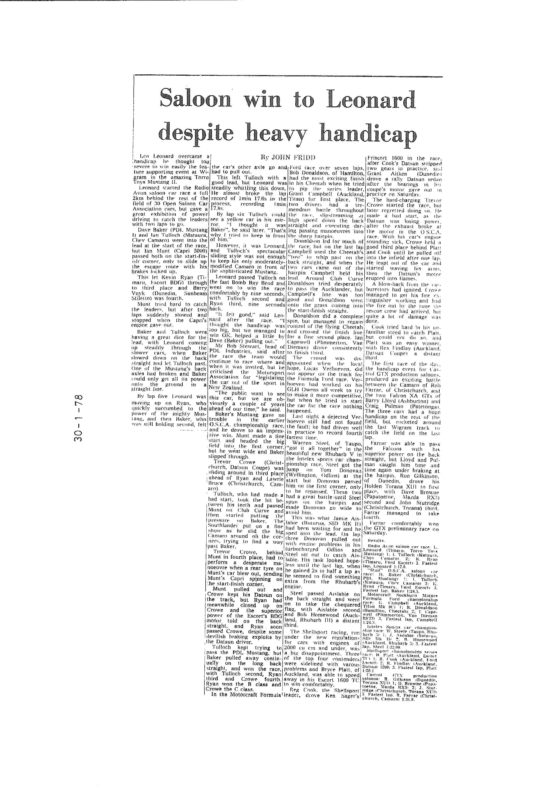 Scan of the clipping page, 30 January 1978