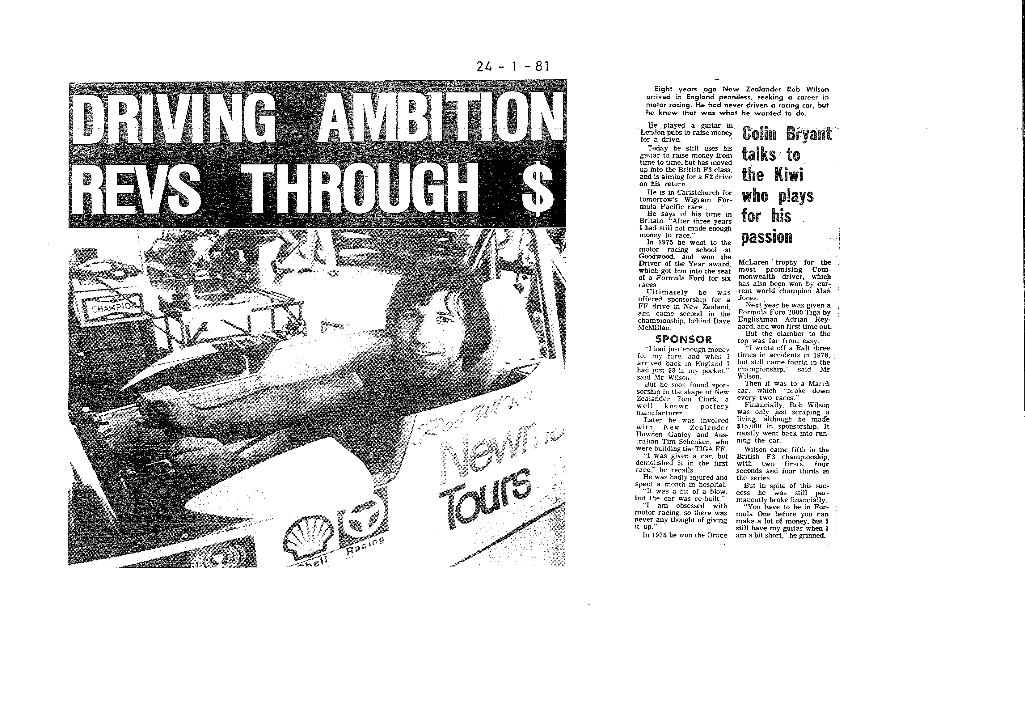 Scan of the clipping page, 24 January 1981