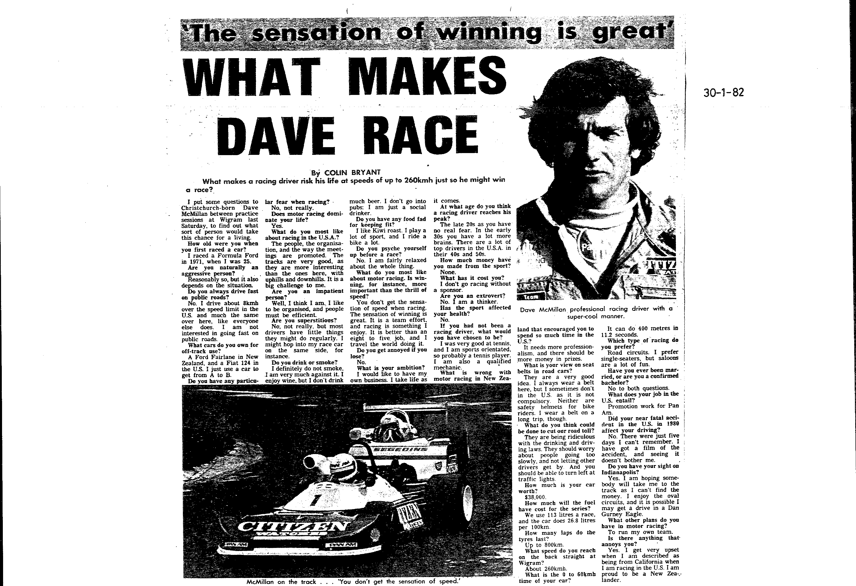 Scan of the clipping page, 30 January 1982
