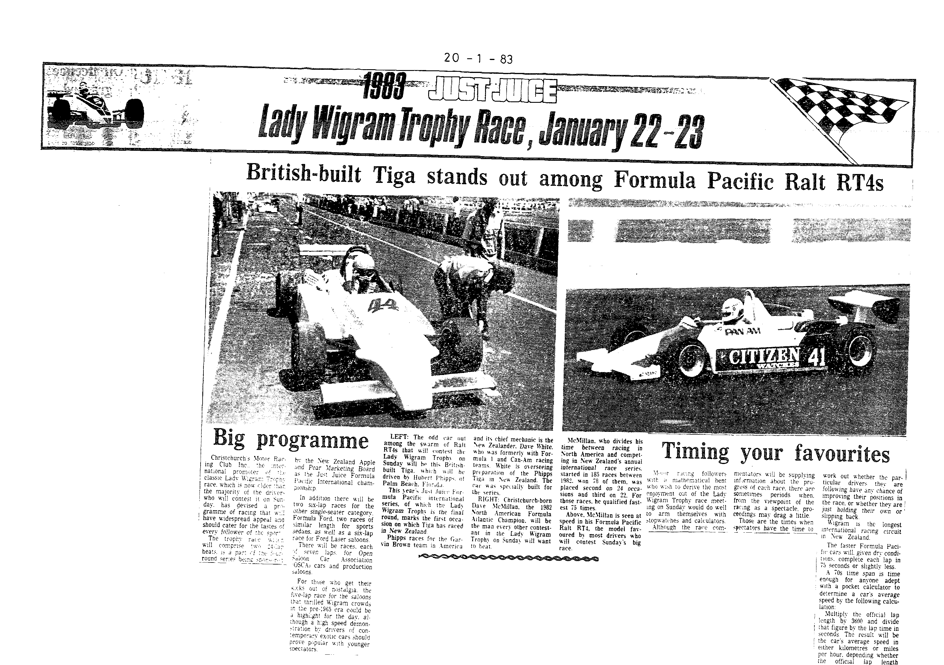 Scan of the clipping page, 20 January 1983