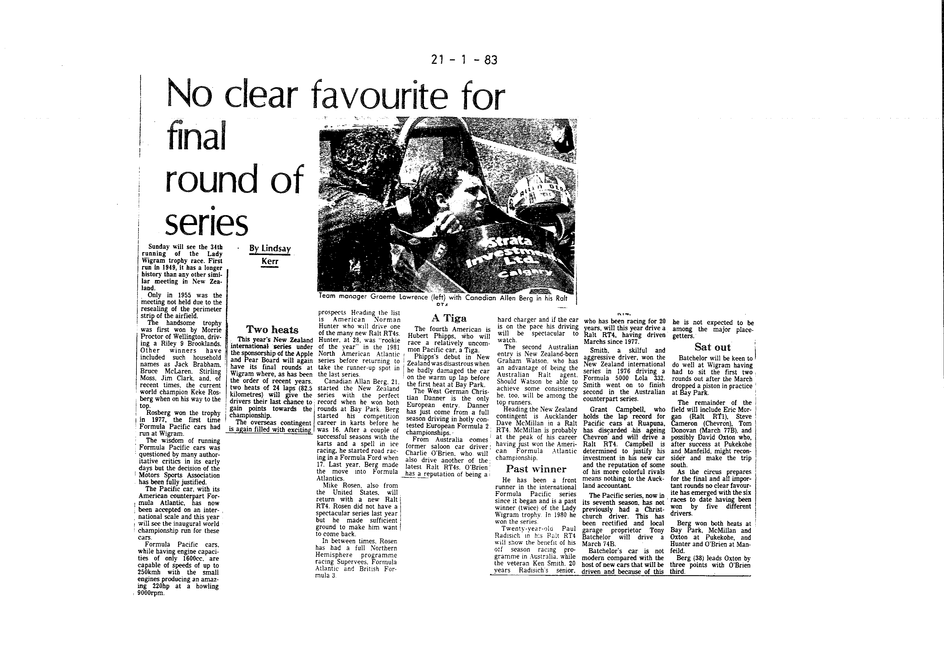 Scan of the clipping page, 21 January 1983