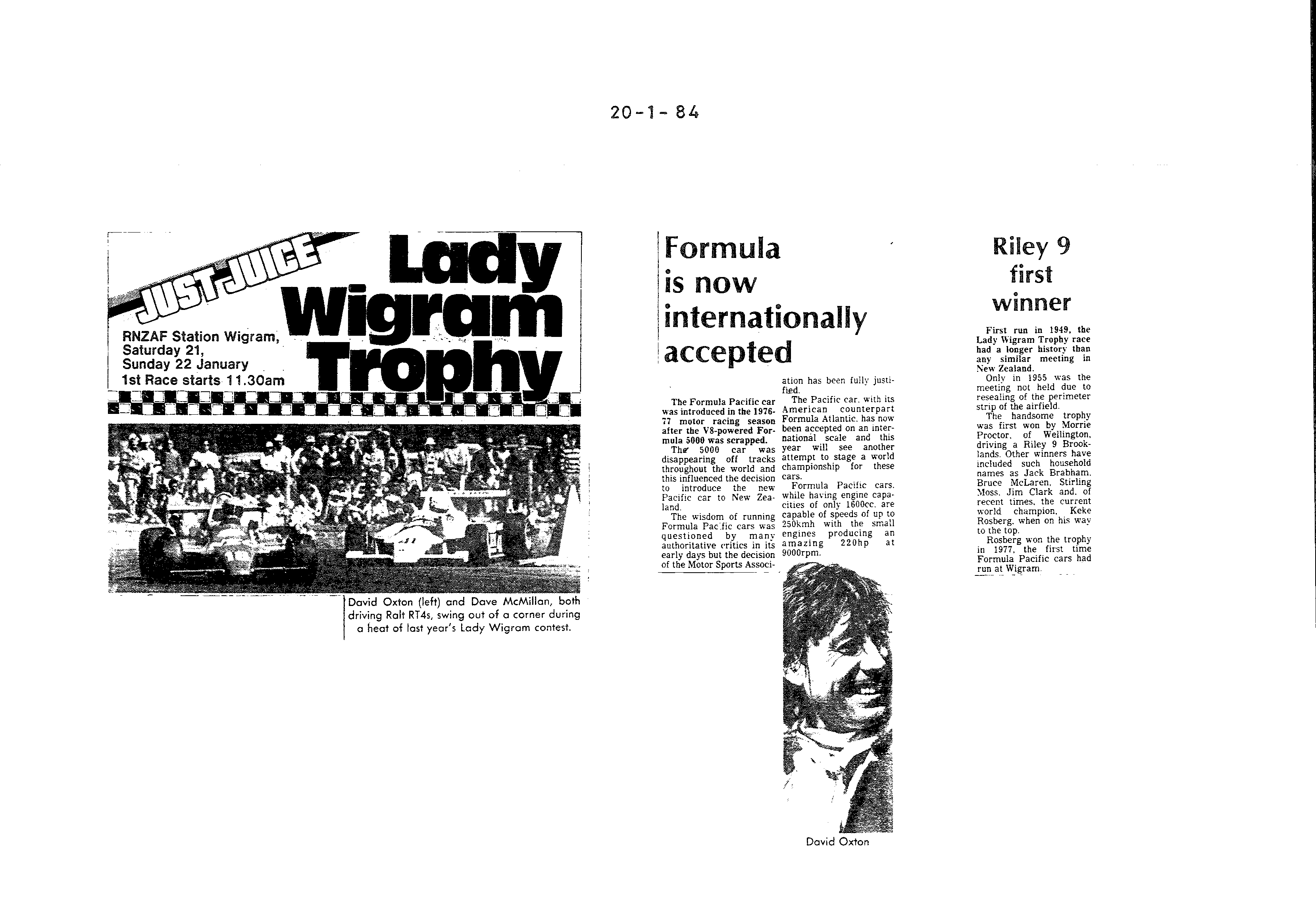 Scan of the clipping page, 20 January 1984