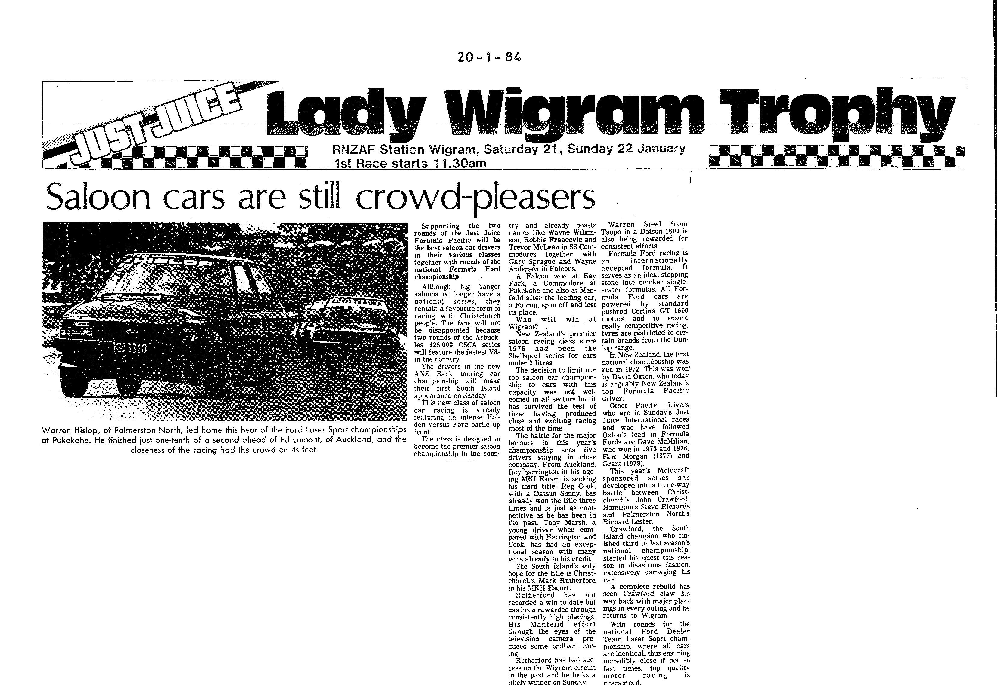 Scan of the clipping page, 20 January 1984