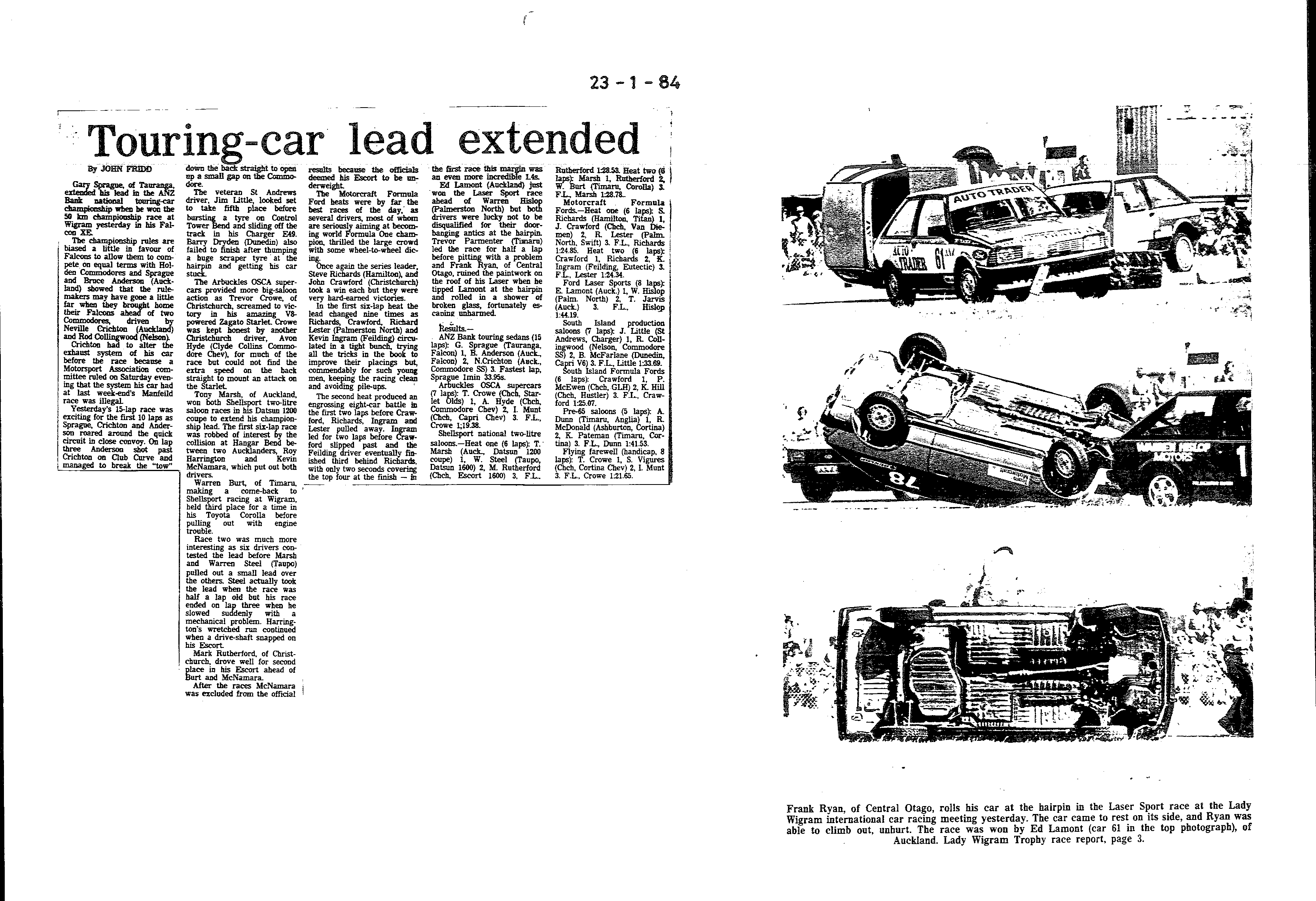 Scan of the clipping page, 23 January 1984
