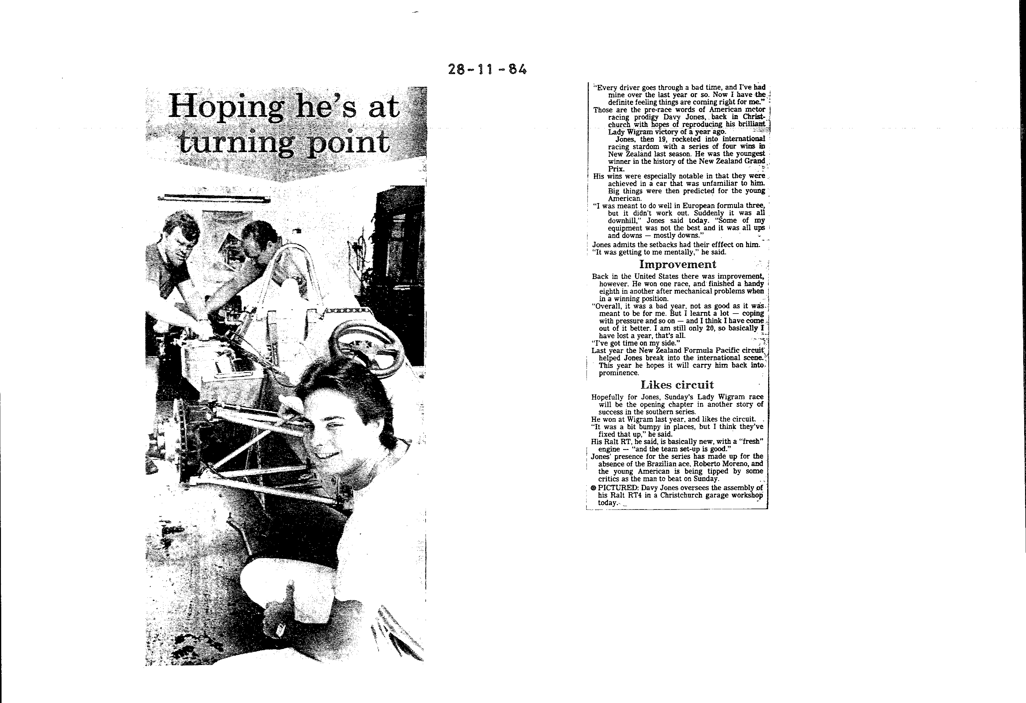 Scan of the clipping page, 28 November 1984