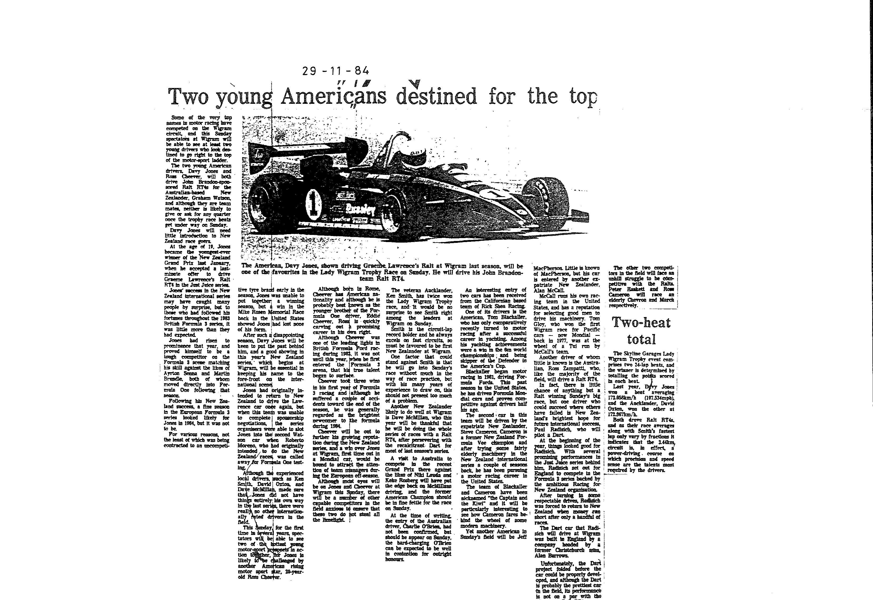 Scan of the clipping page, 29 November 1984