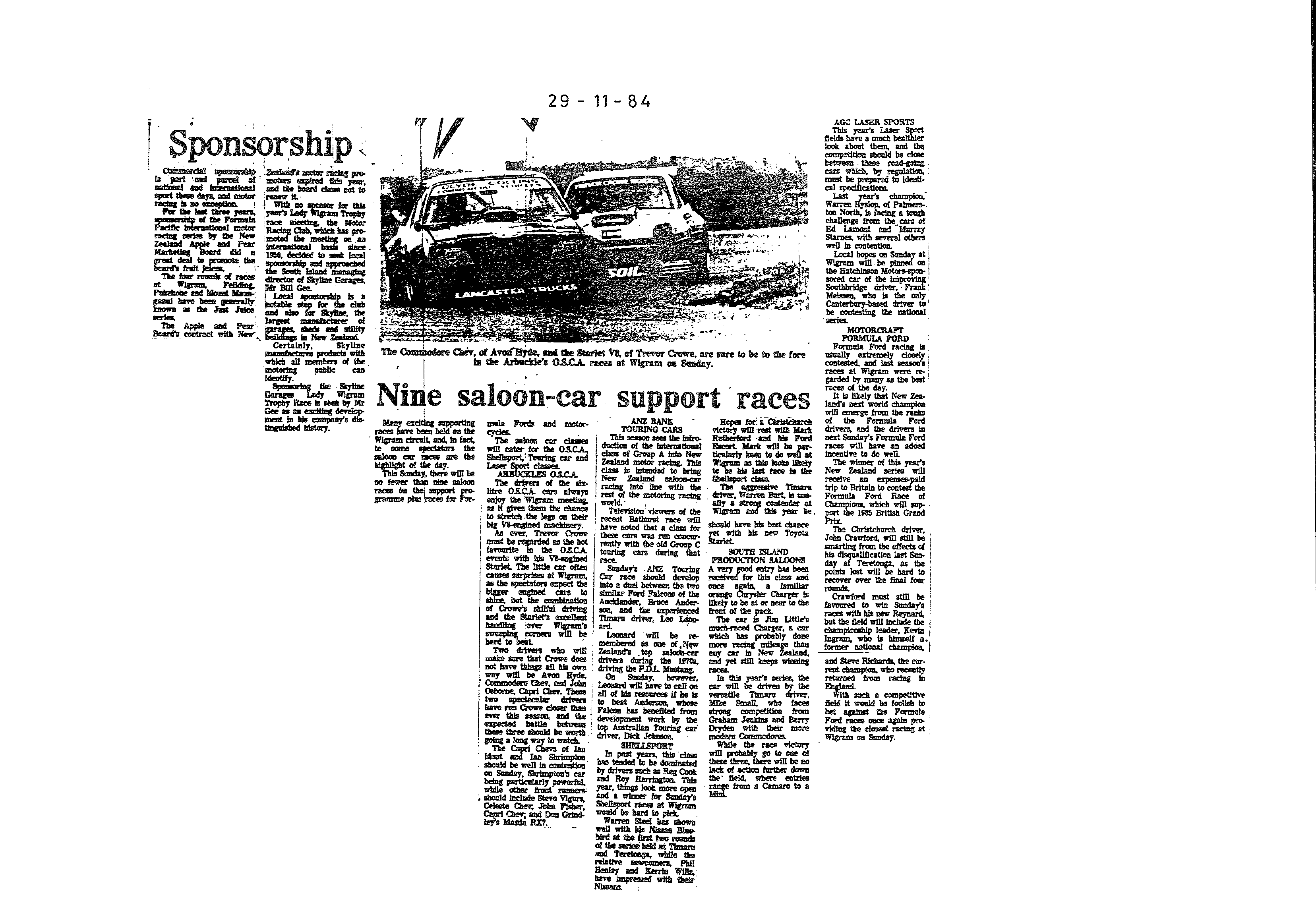 Scan of the clipping page, 29 November 1984