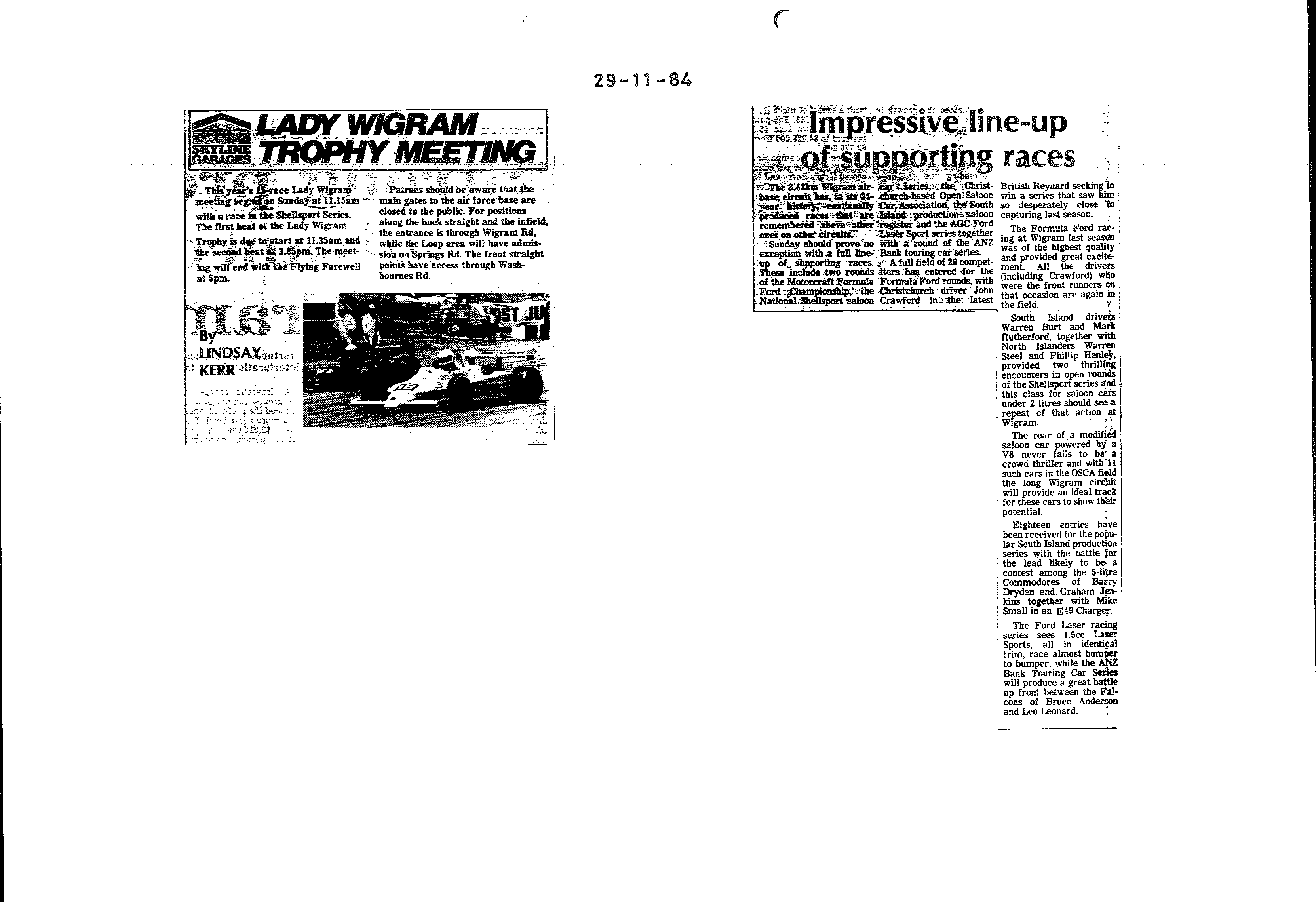 Scan of the clipping page, 29 November 1984