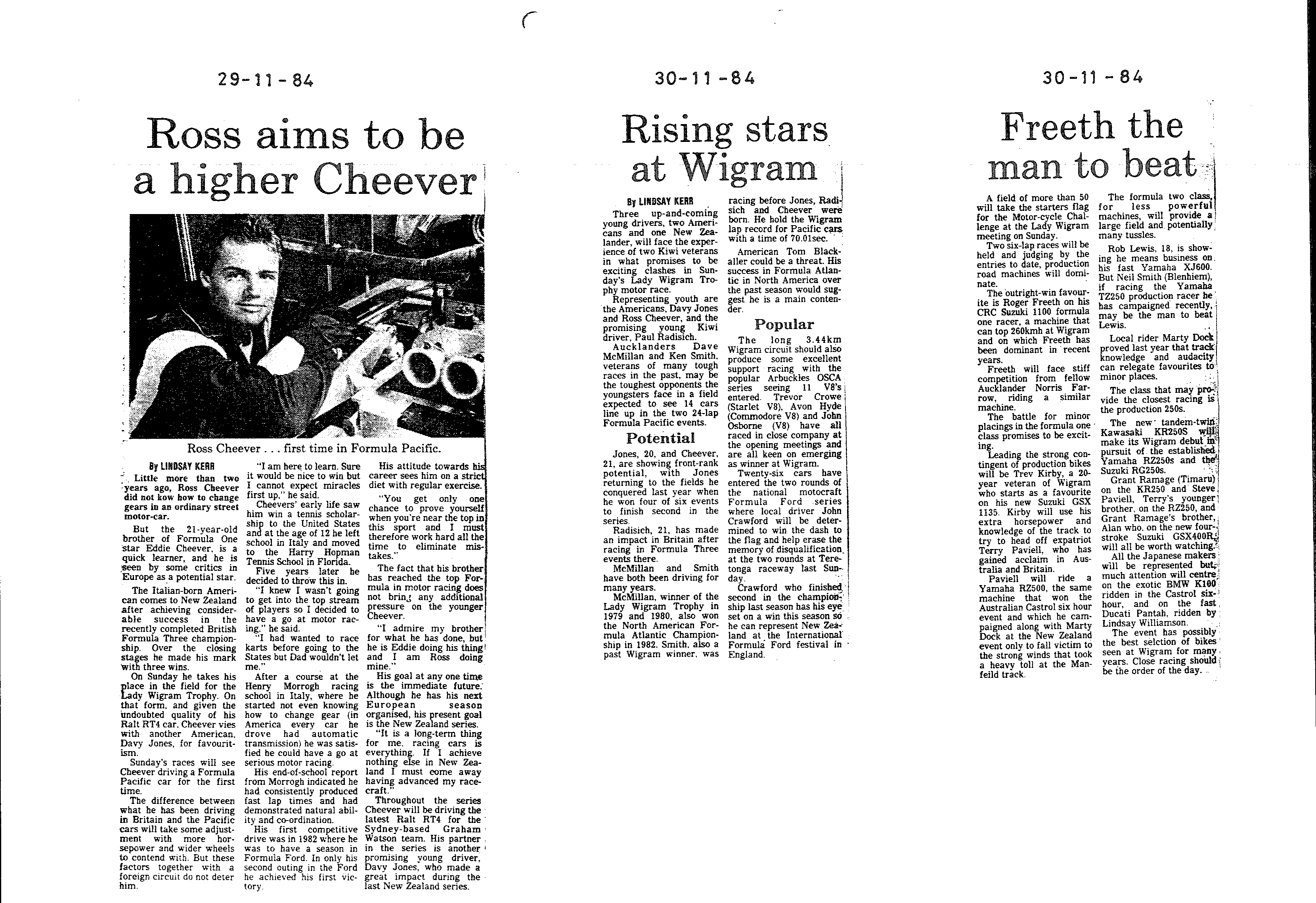 Scan of the clipping page, 29 November 1984