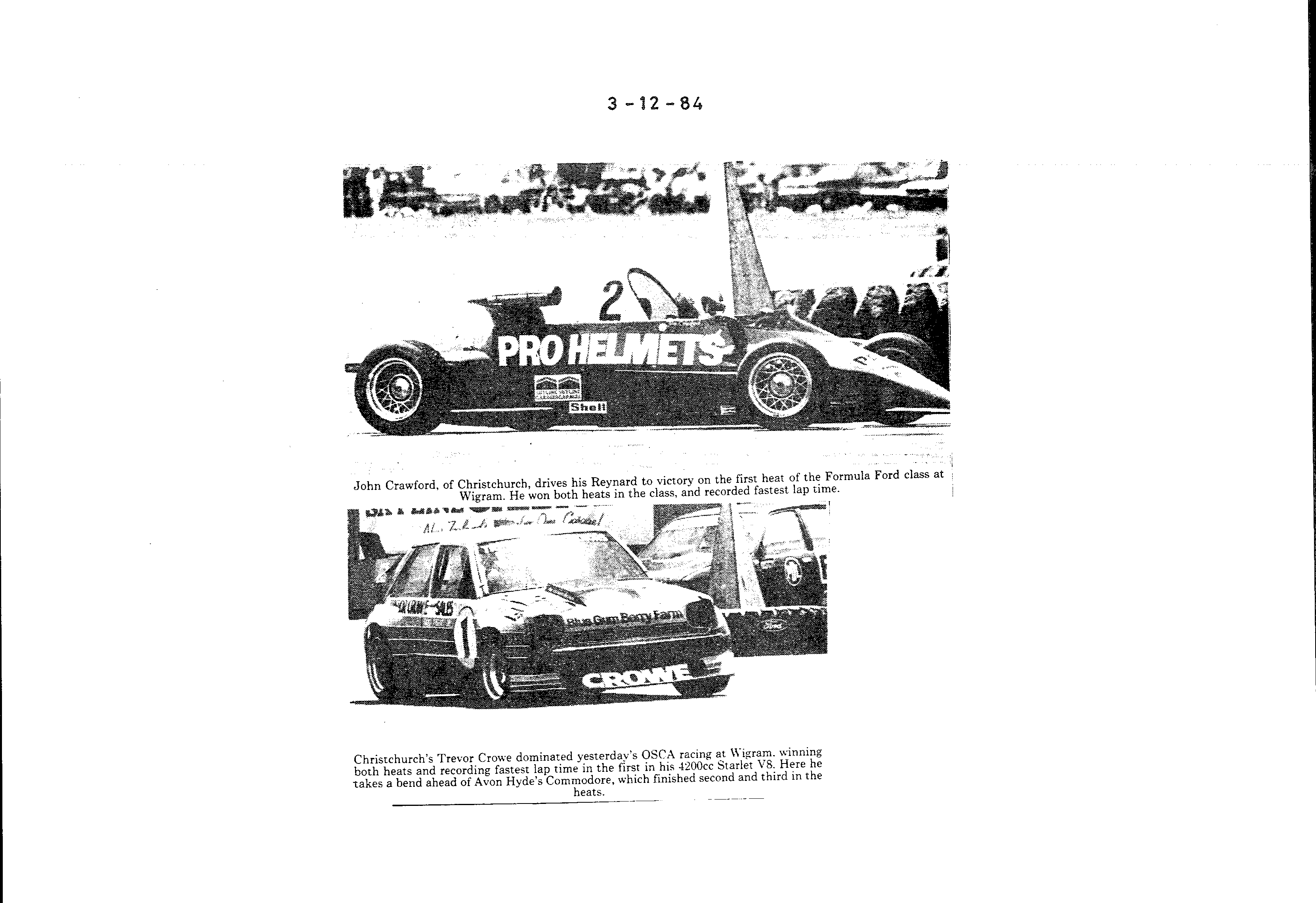 Scan of the clipping page, 3 December 1984
