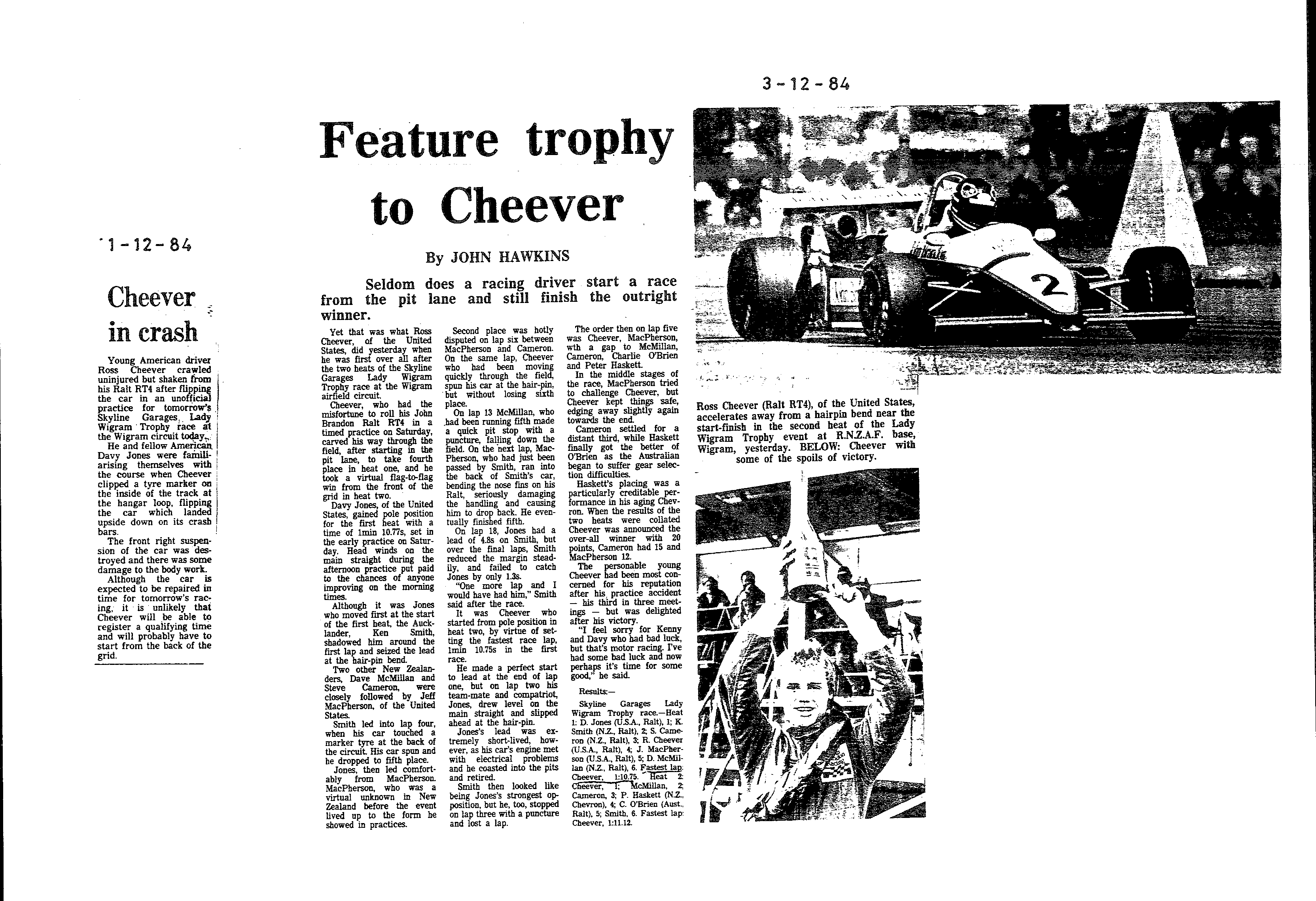 Scan of the clipping page, 3 December 1984