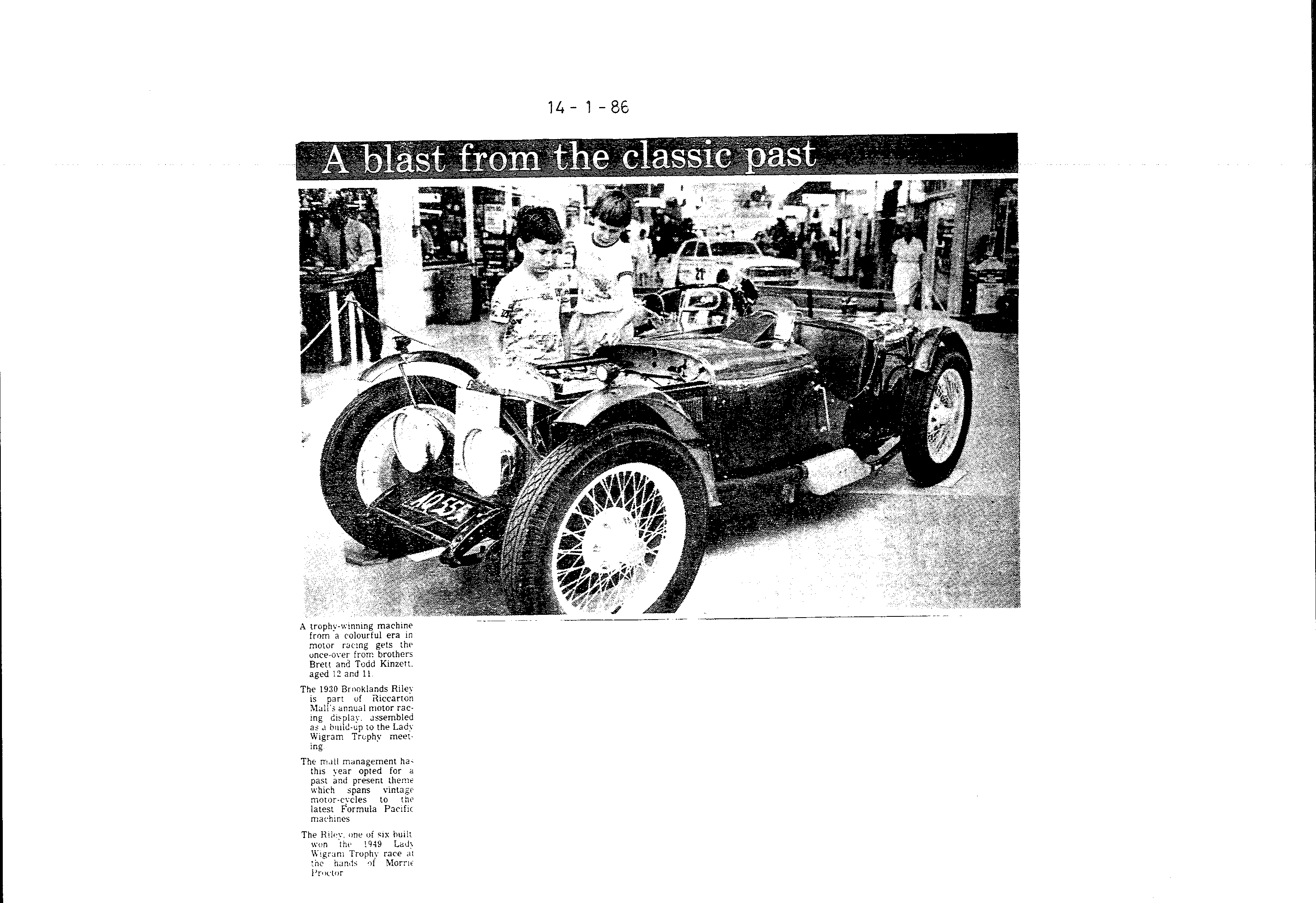 Scan of the clipping page, 14 January 1986