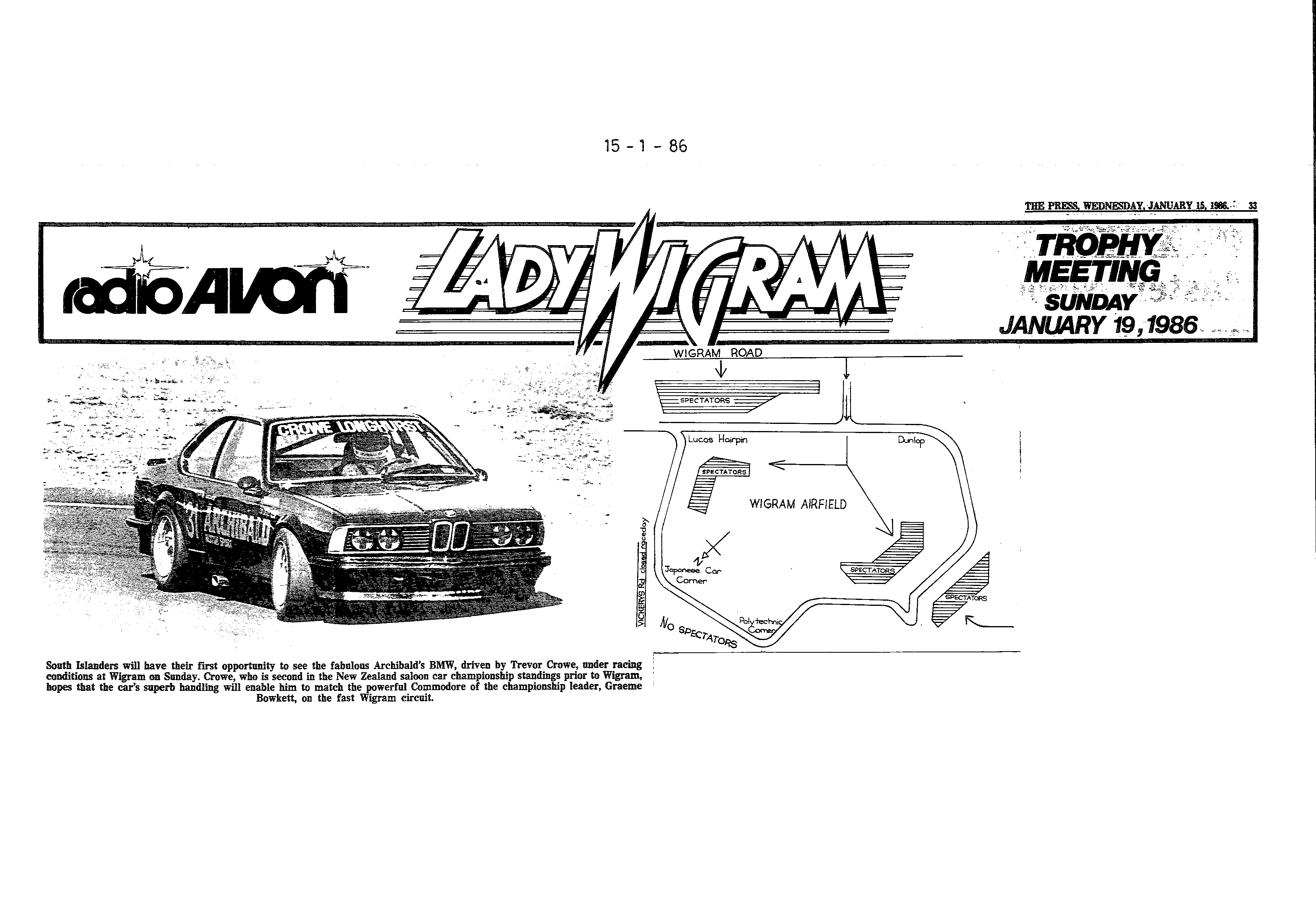 Scan of the clipping page, 15 January 1986