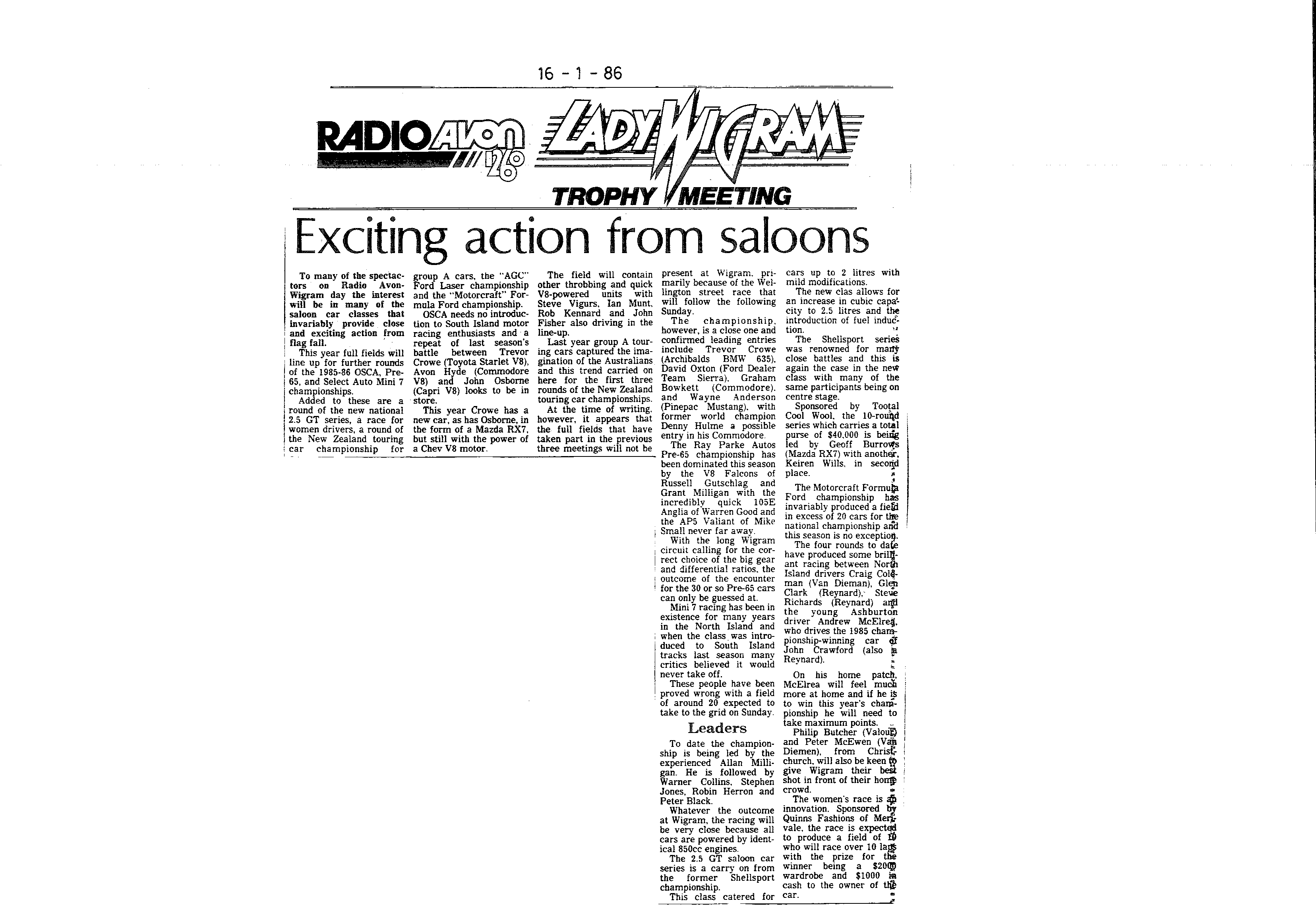 Scan of the clipping page, 16 January 1986