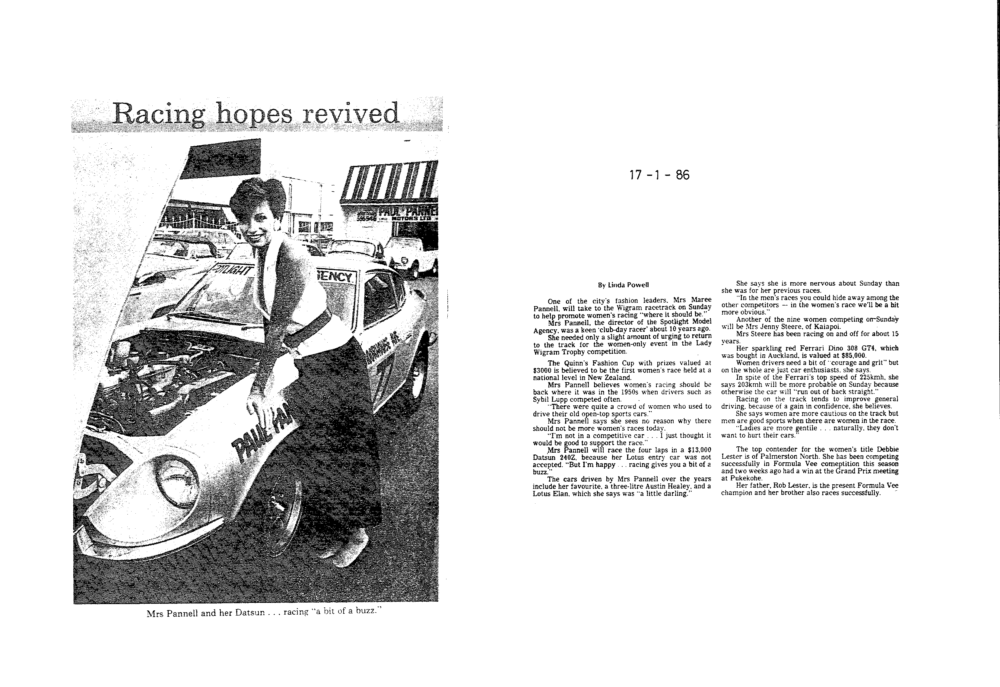 Scan of the clipping page, 17 January 1986