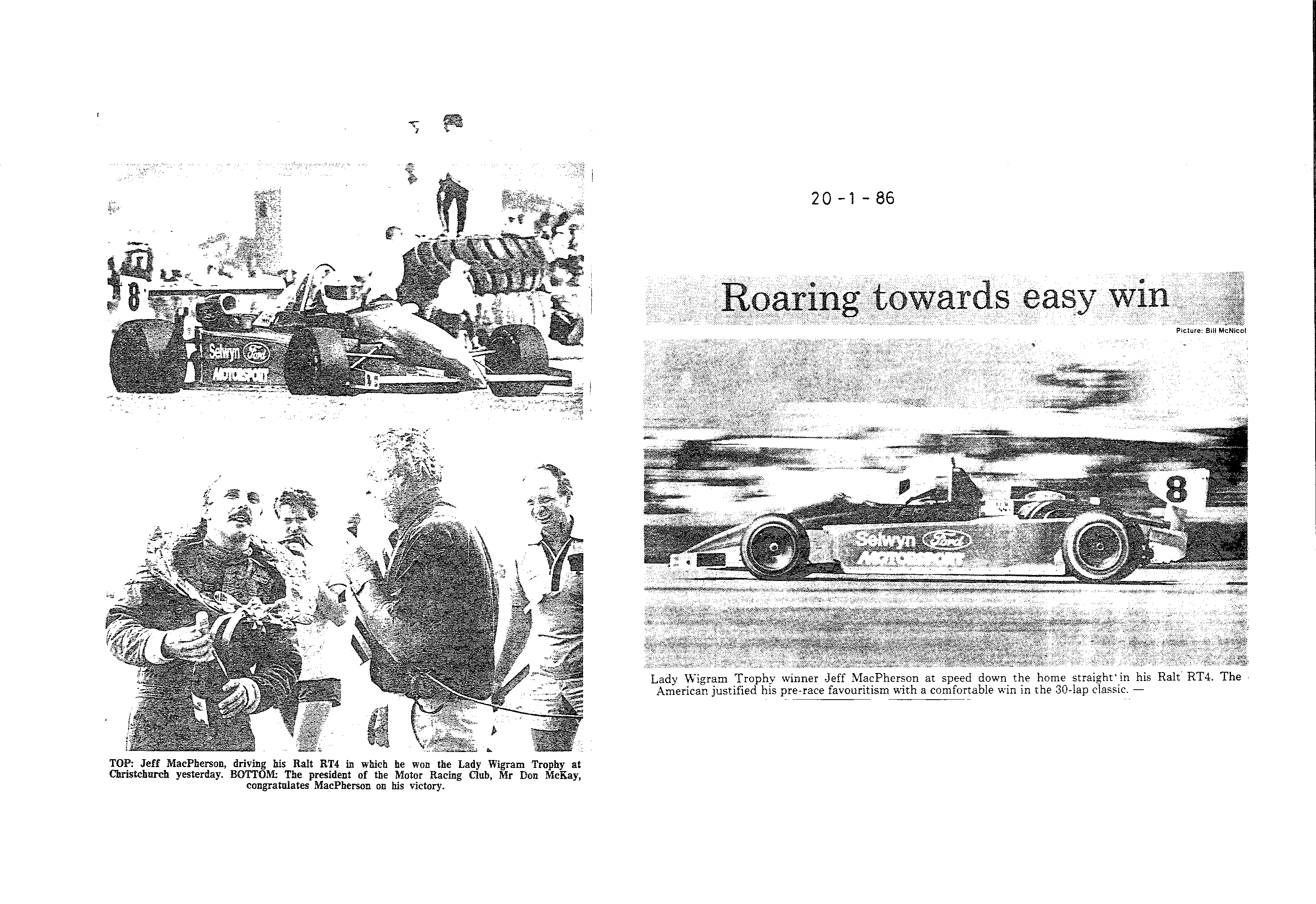 Scan of the clipping page, 20 January 1986