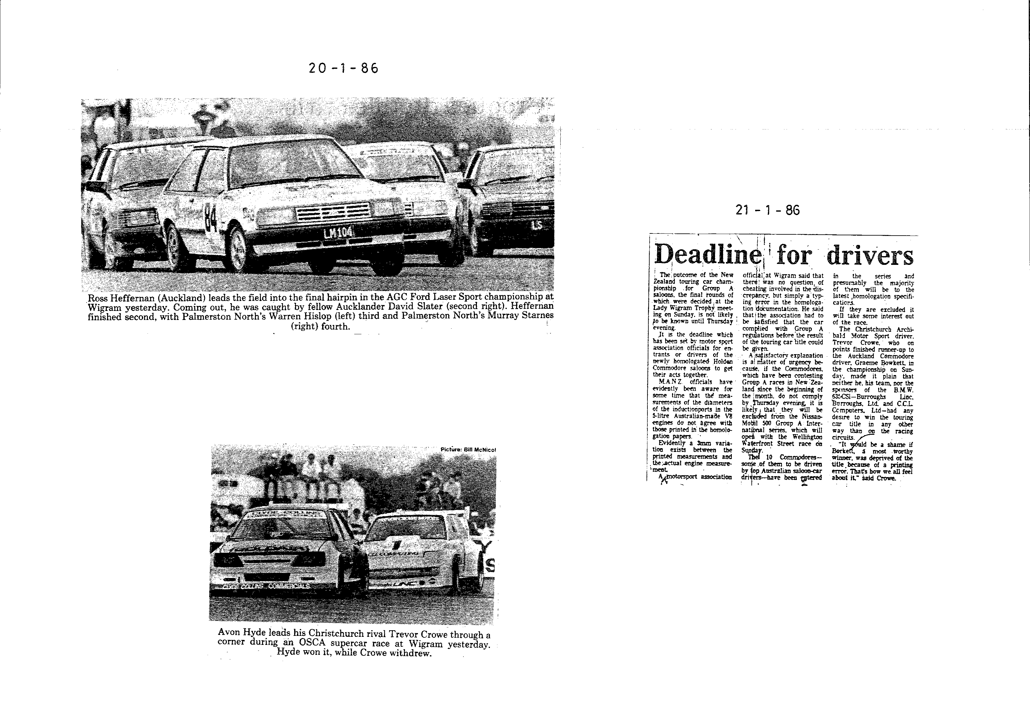 Scan of the clipping page, 20 January 1986