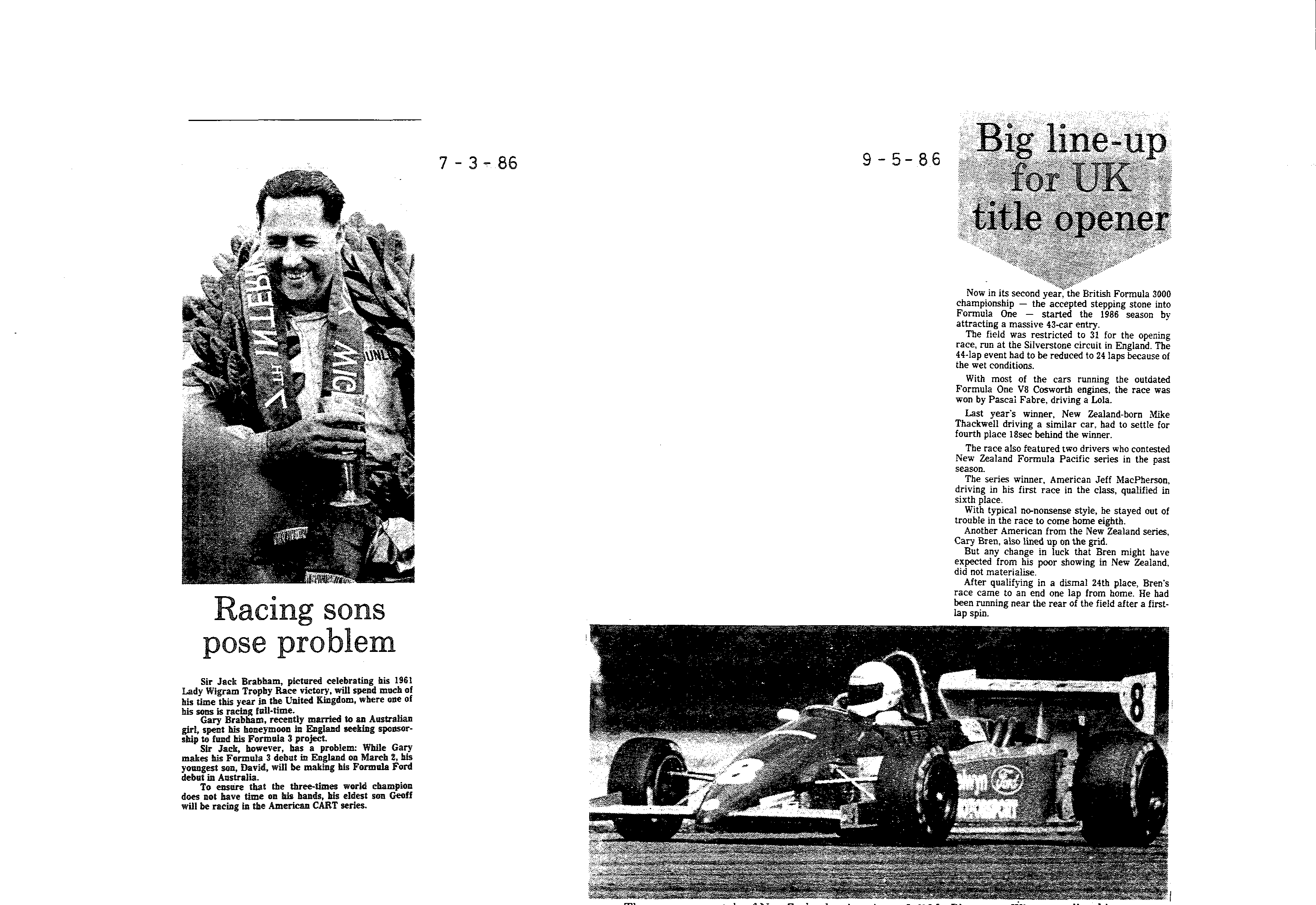 Scan of the clipping page, 7 March 1986