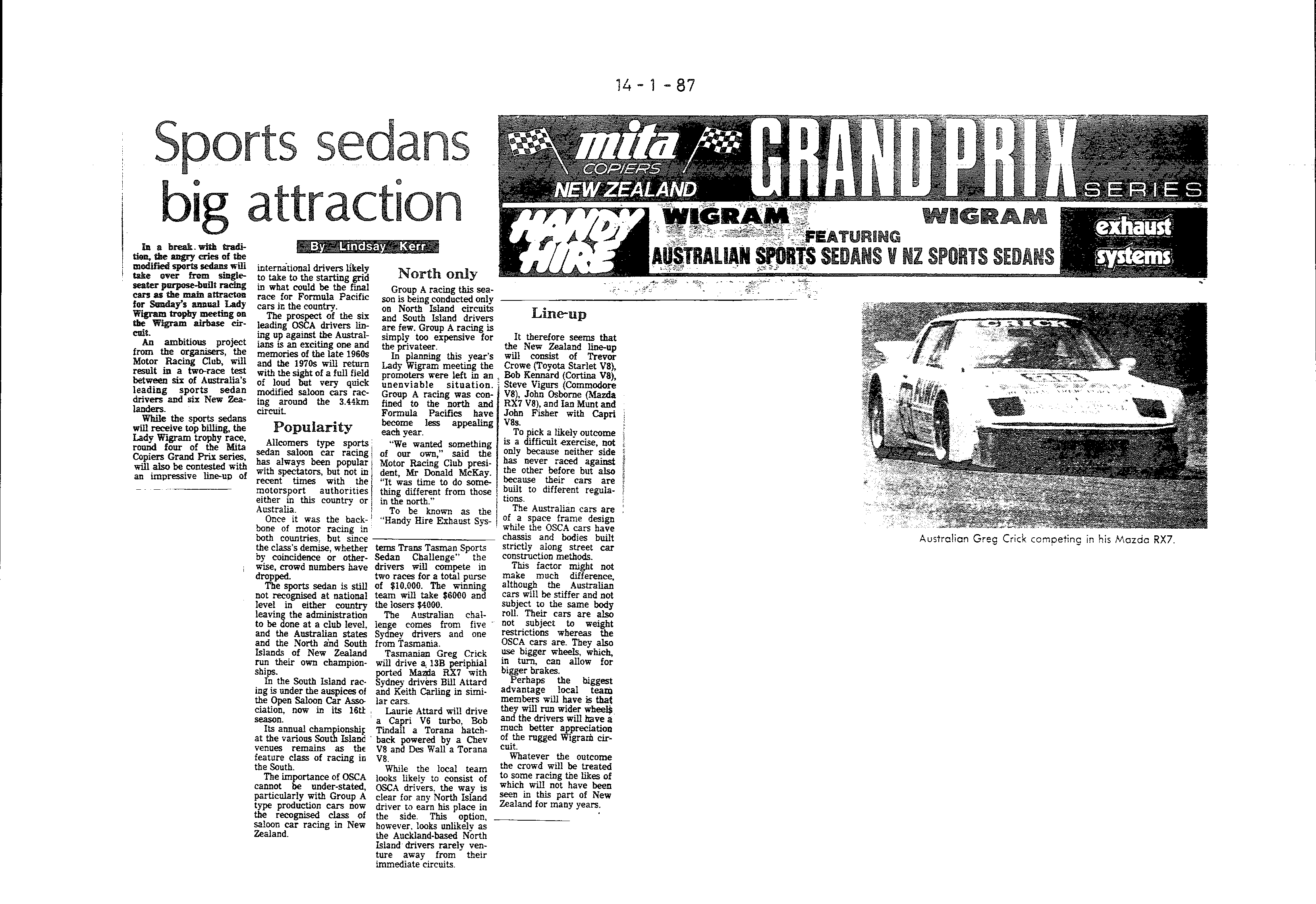 Scan of the clipping page, 14 January 1987
