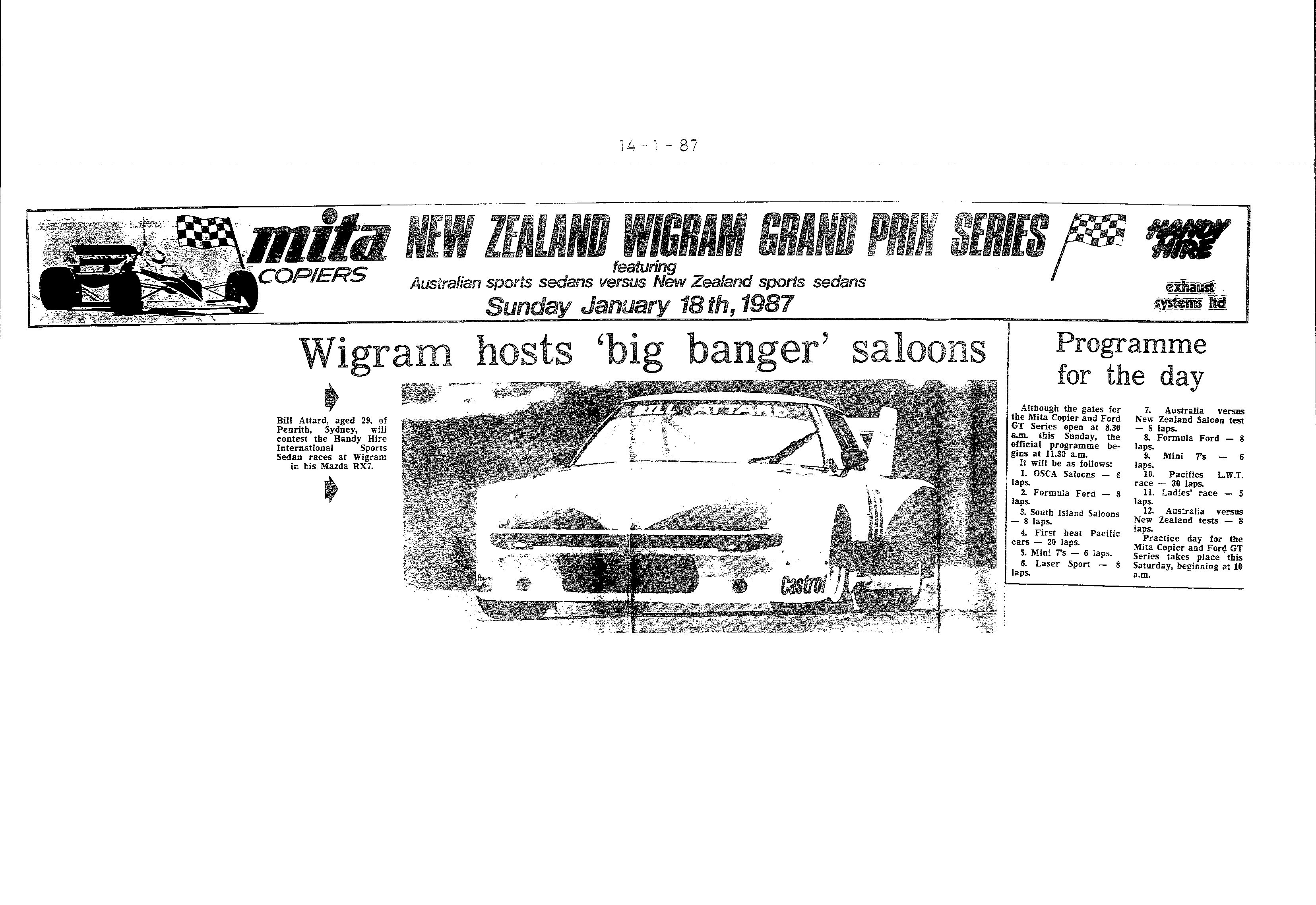 Scan of the clipping page, 14 January 1987