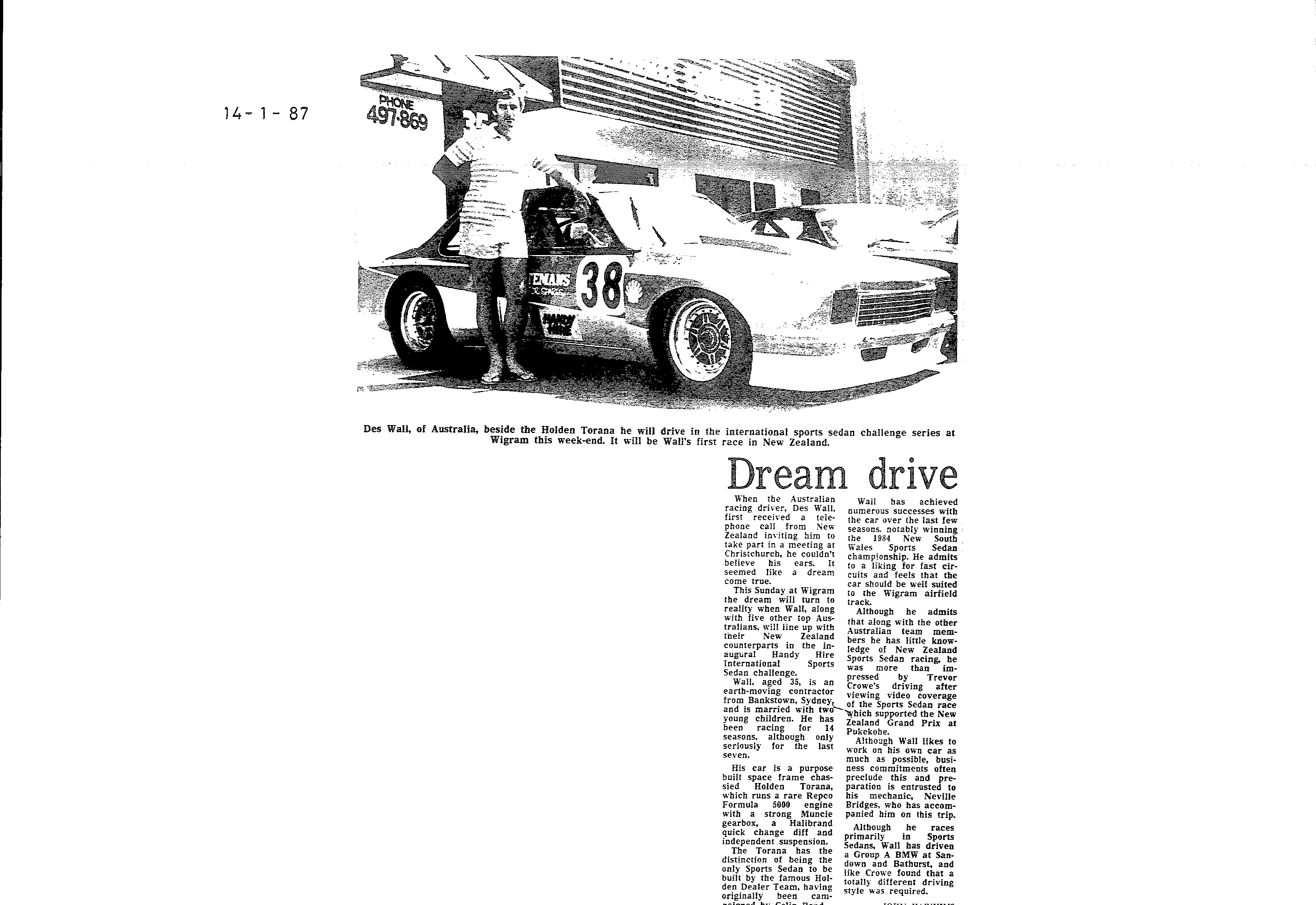 Scan of the clipping page, 14 January 1987