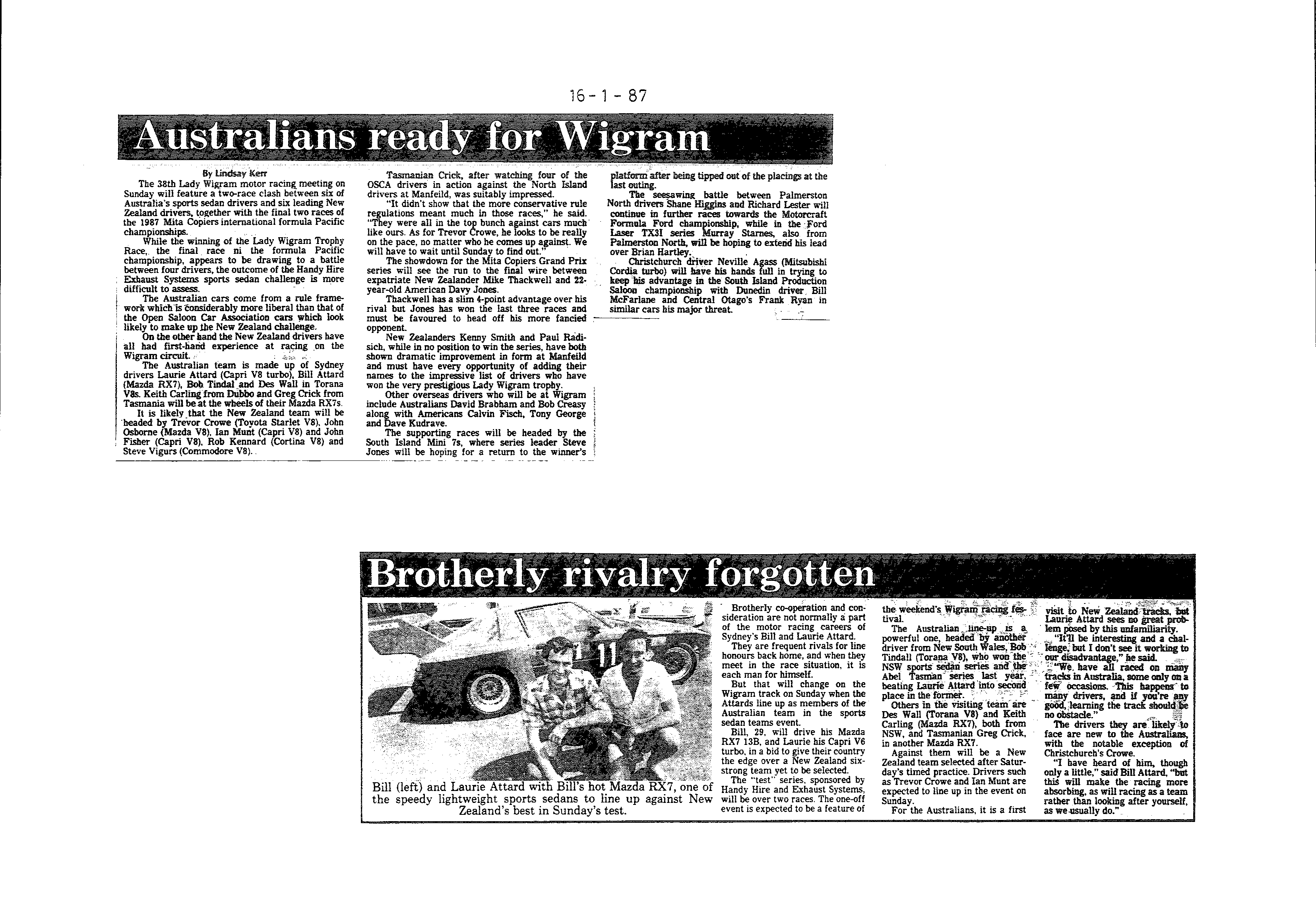 Scan of the clipping page, 16 January 1987