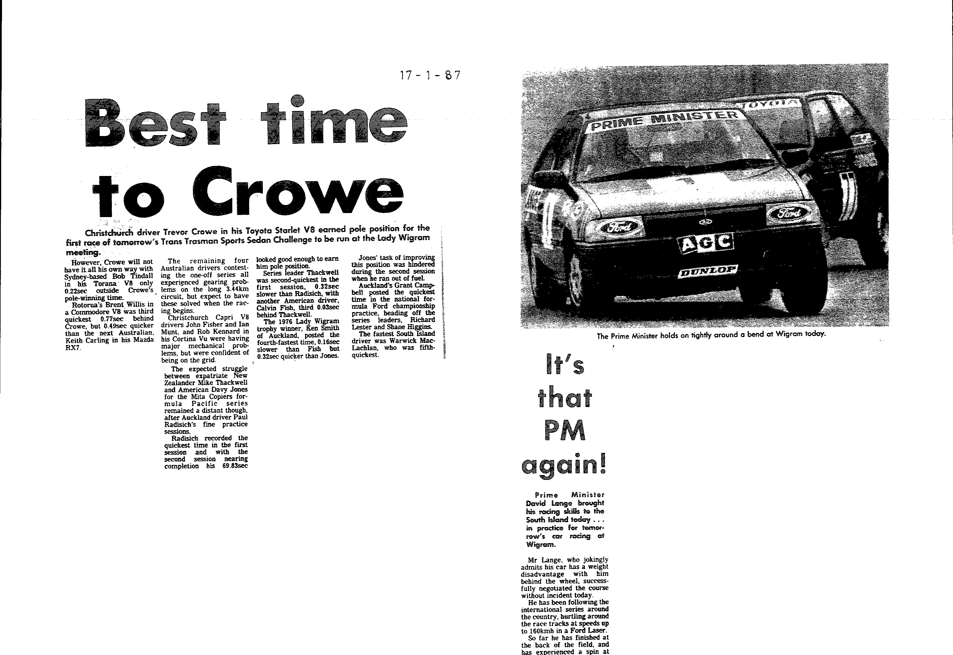 Scan of the clipping page, 17 January 1987