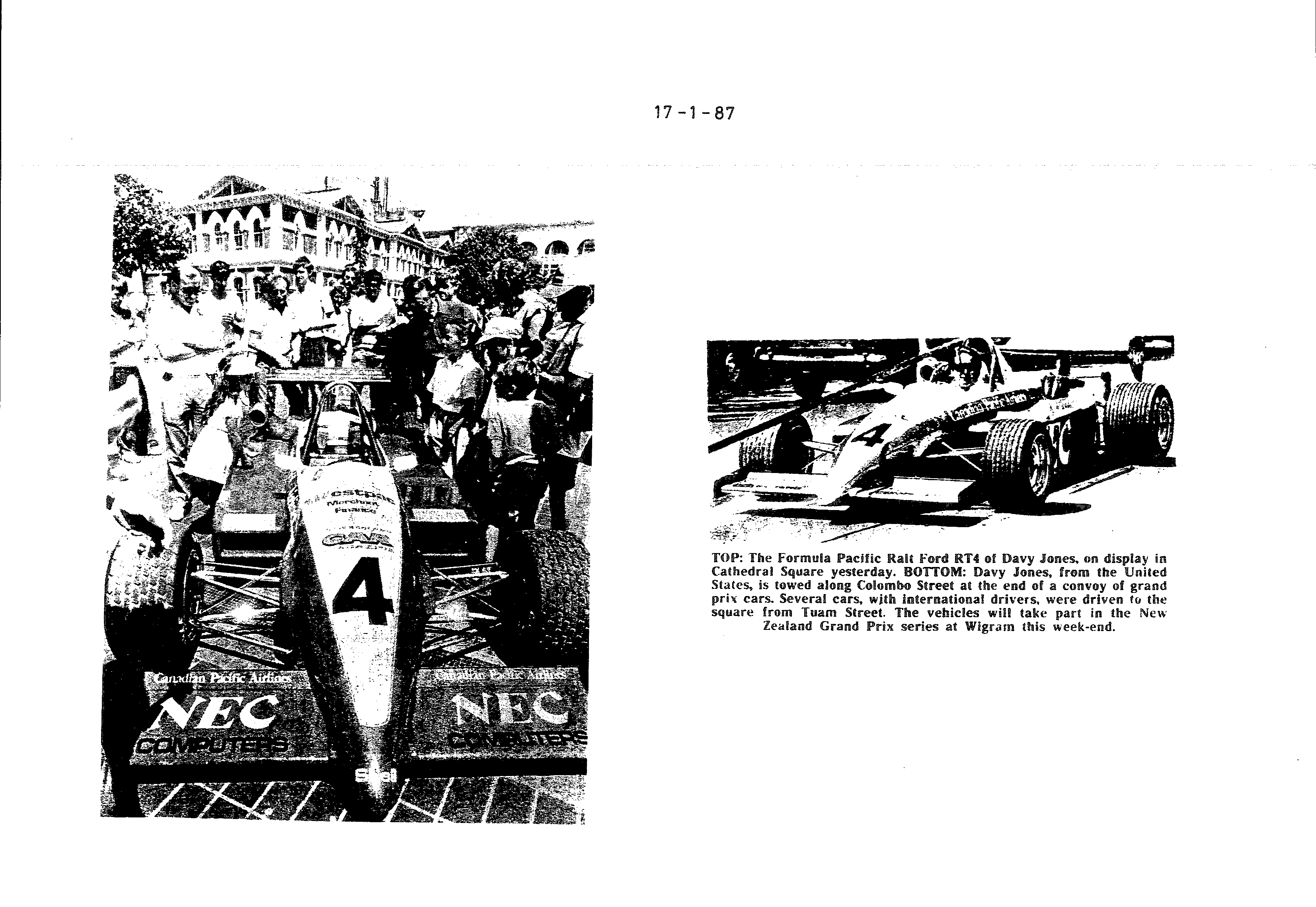 Scan of the clipping page, 17 January 1987
