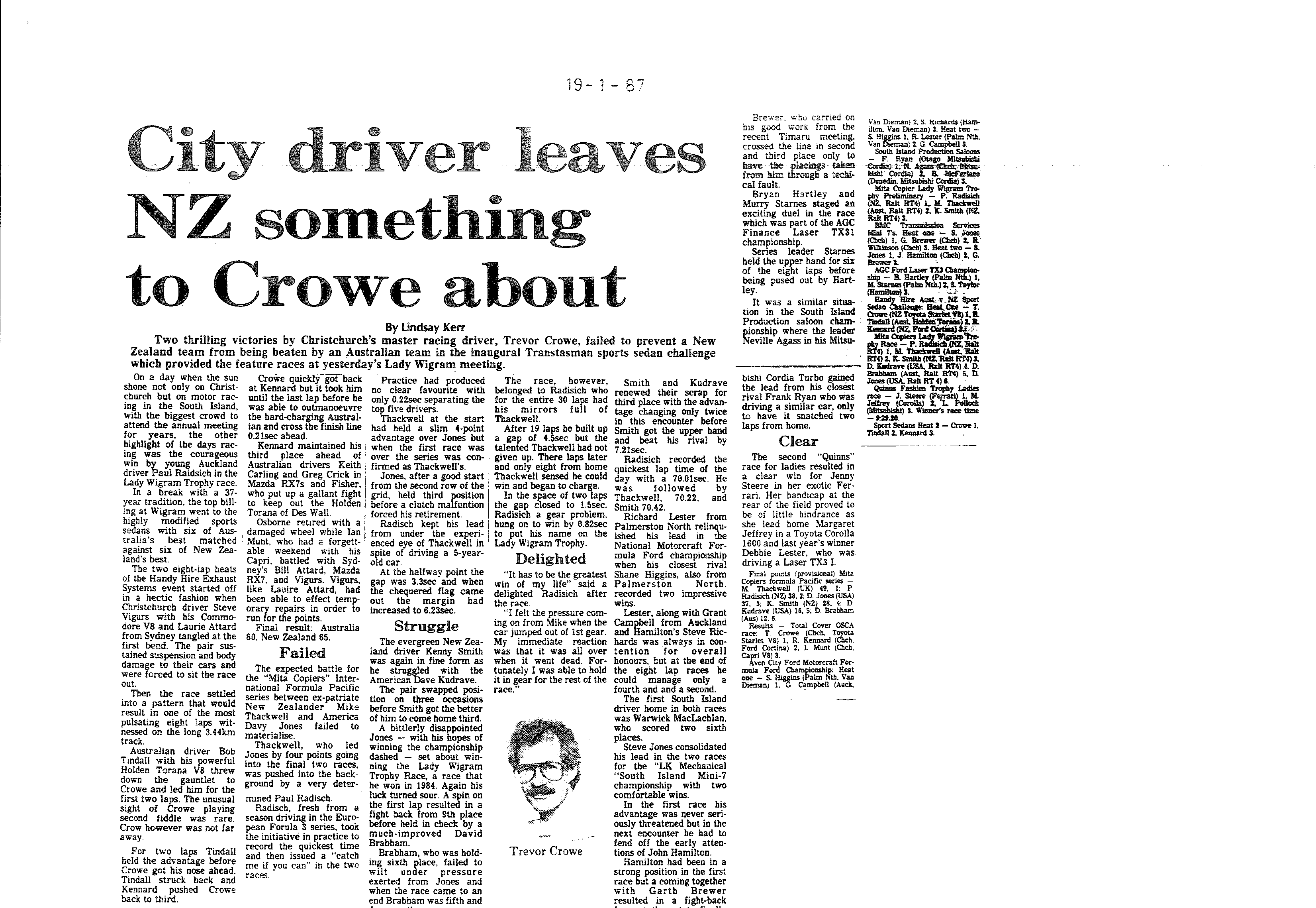 Scan of the clipping page, 19 January 1987