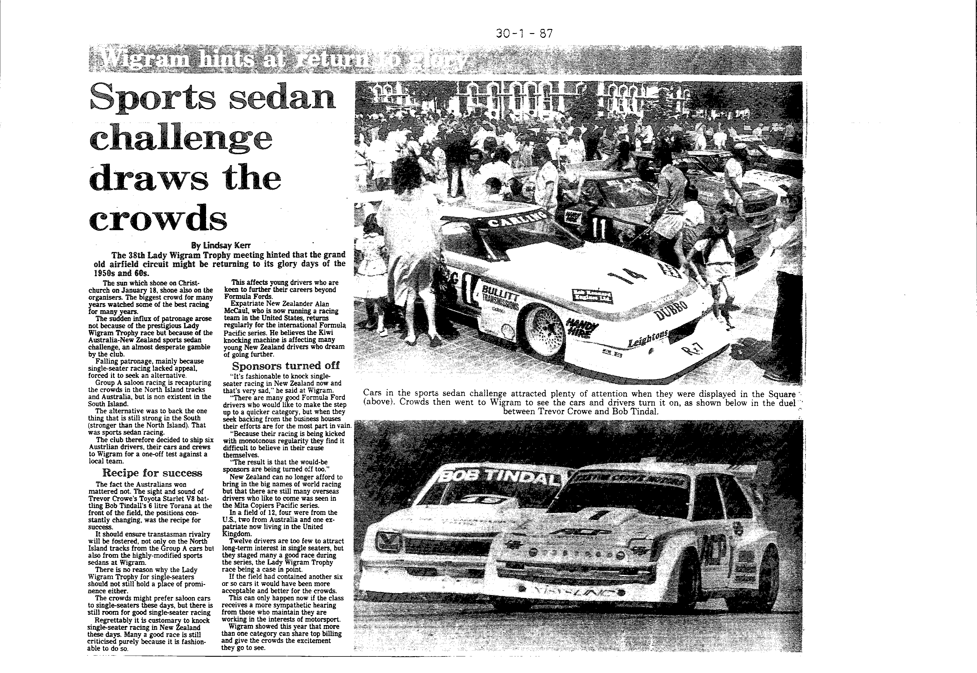 Scan of the clipping page, 30 January 1987