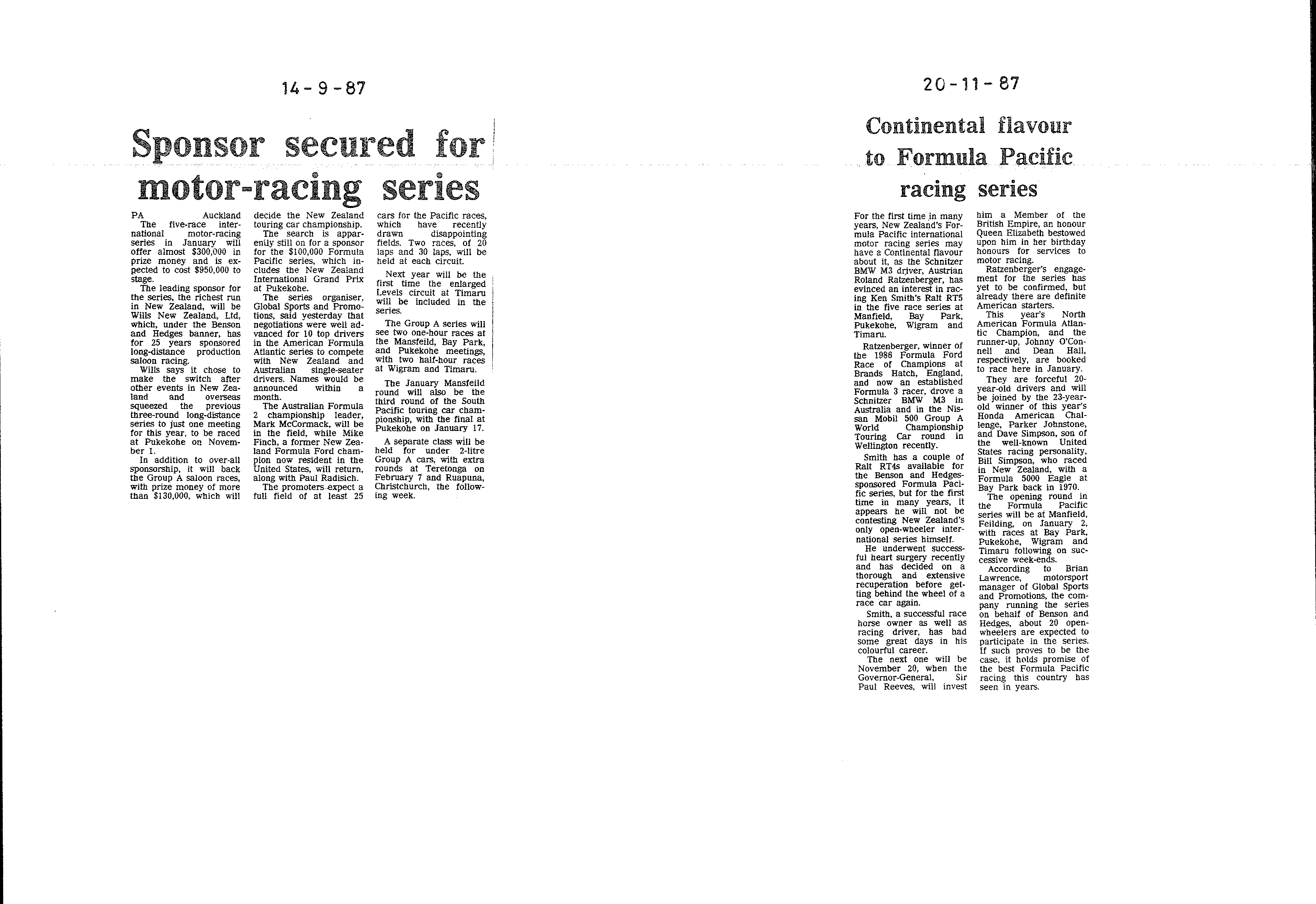 Scan of the clipping page, 14 September 1987