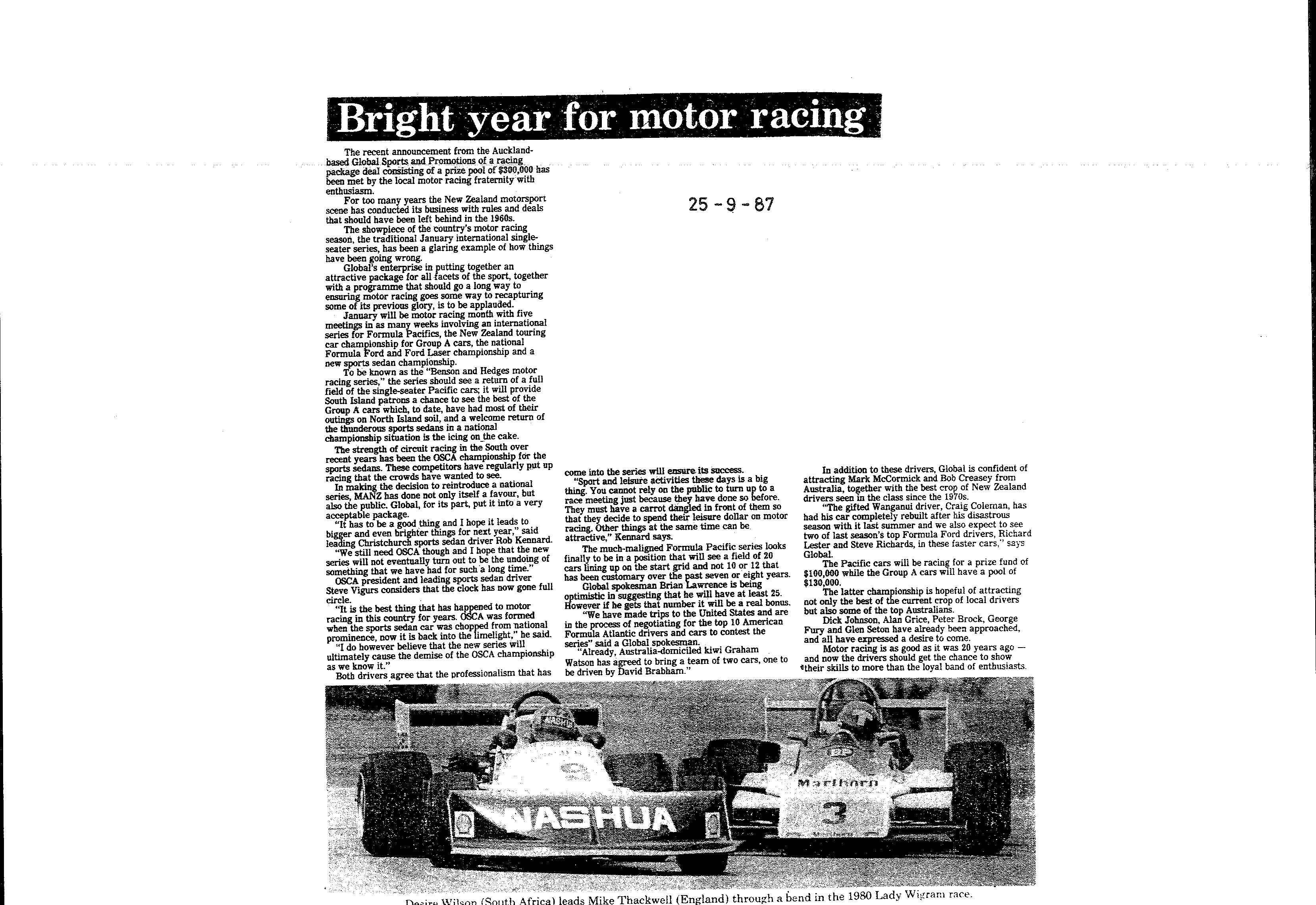 Scan of the clipping page, 25 September 1987