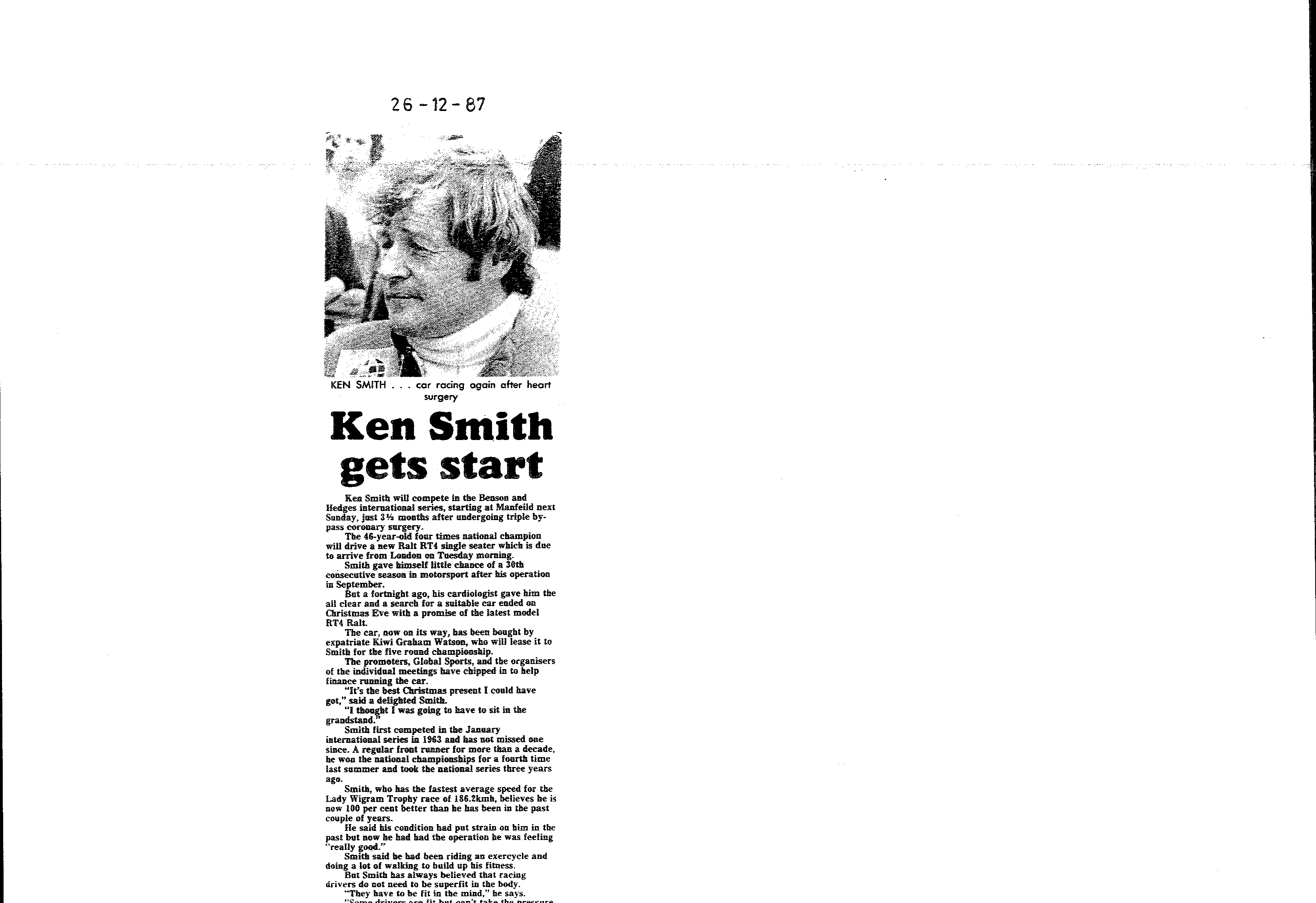 Scan of the clipping page, 26 December 1987