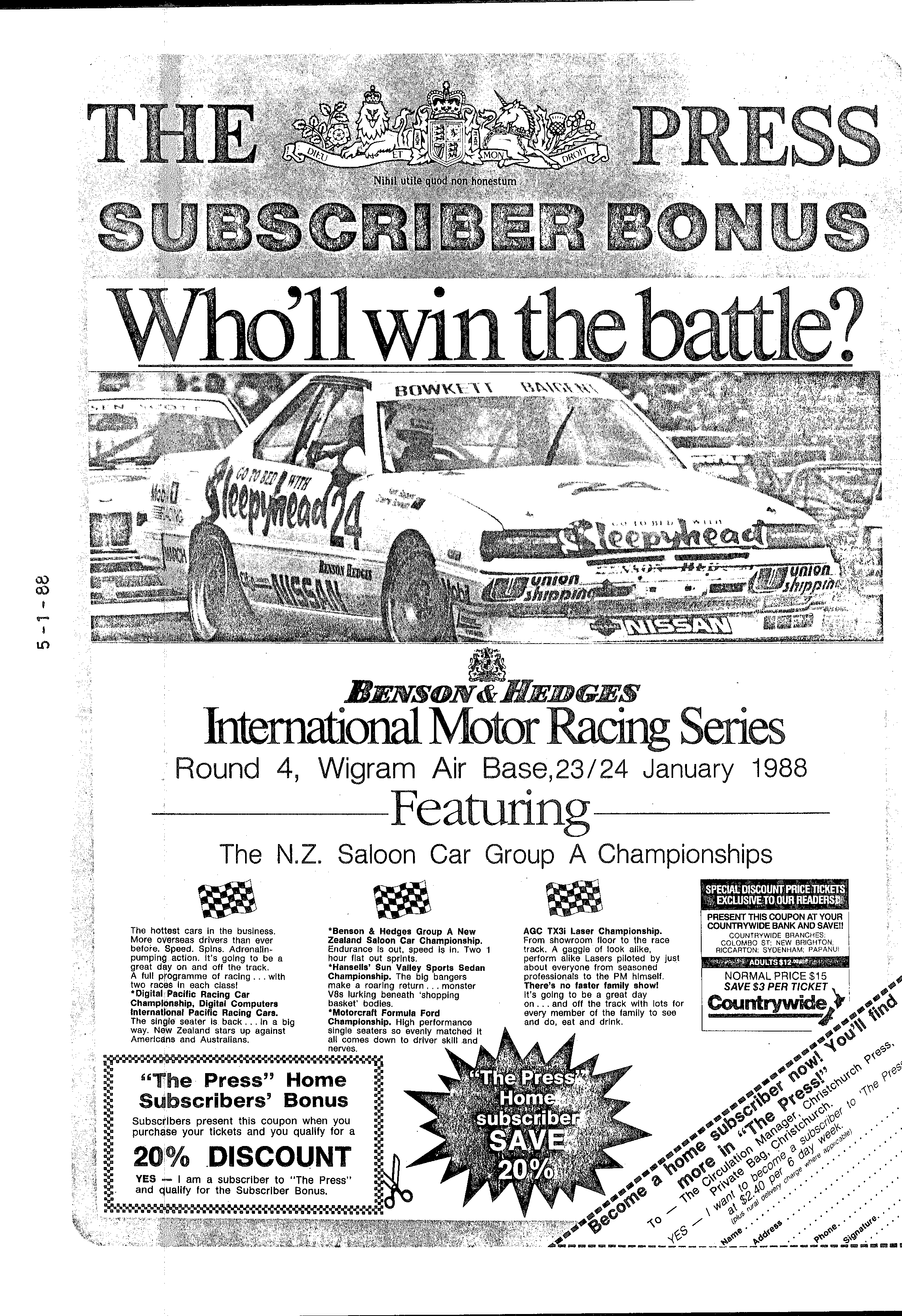 Scan of the clipping page, 5 January 1988