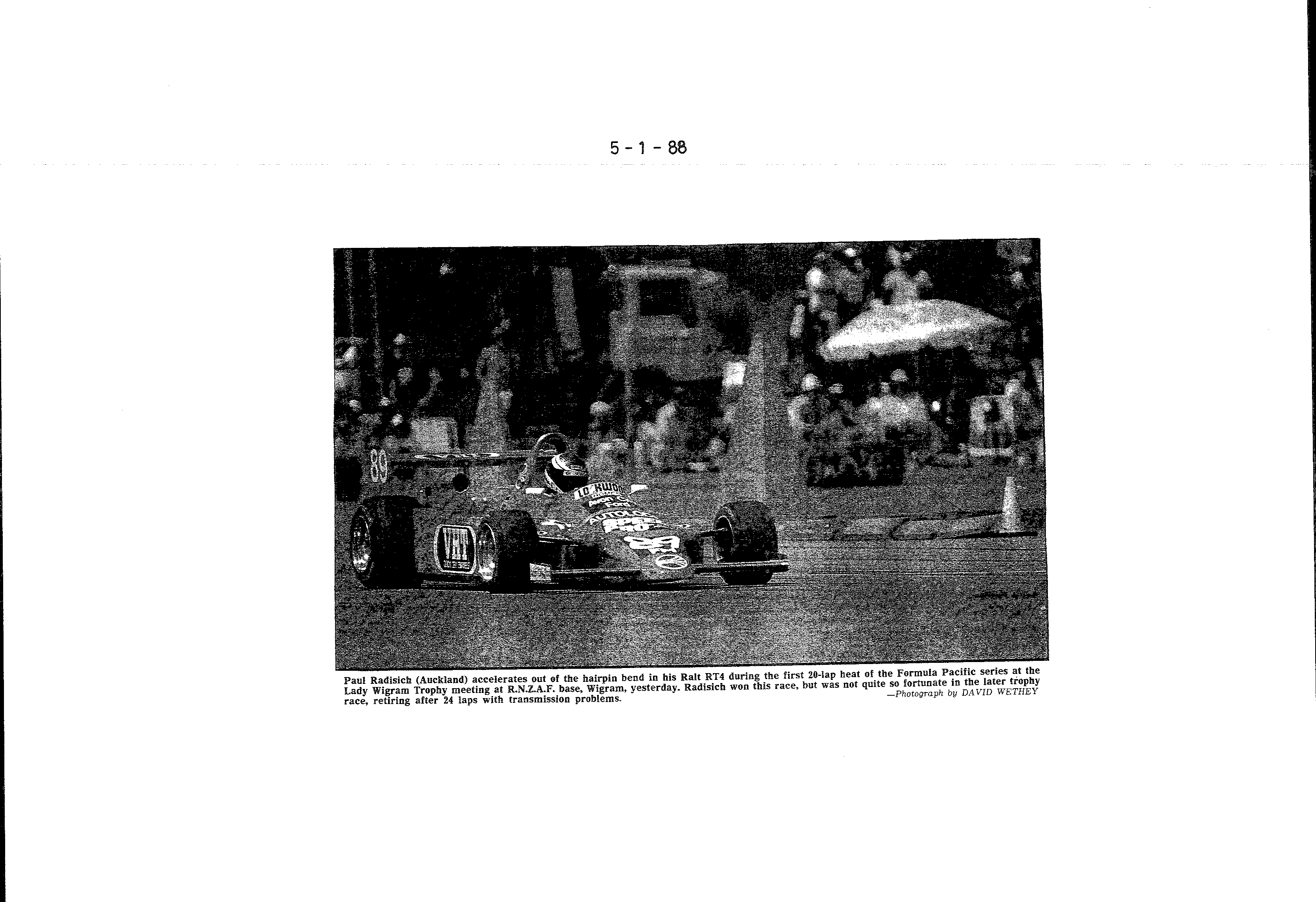 Scan of the clipping page, 5 January 1988