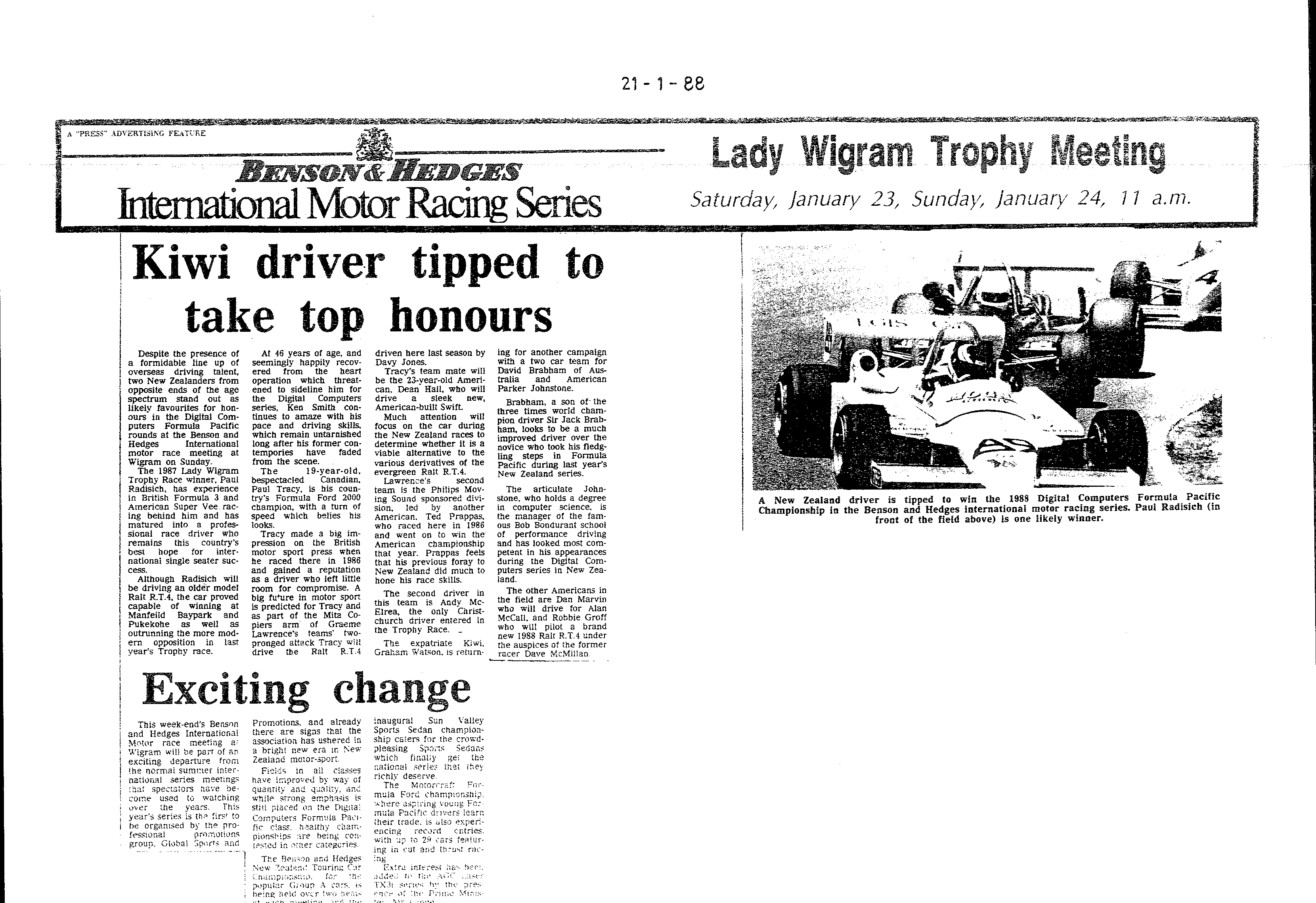 Scan of the clipping page, 21 January 1988