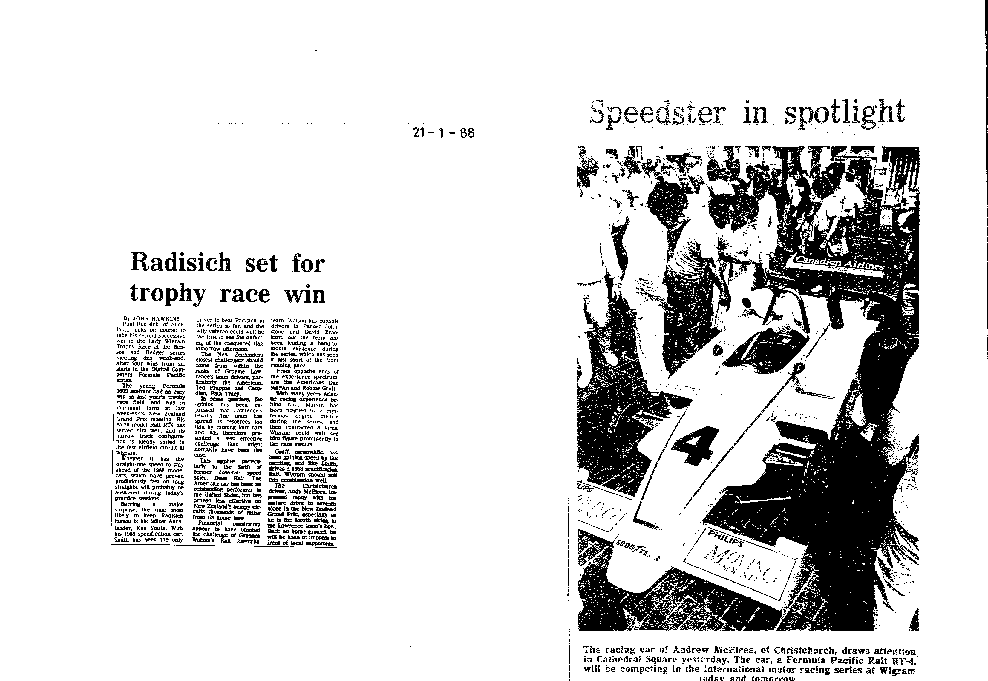 Scan of the clipping page, 21 January 1988